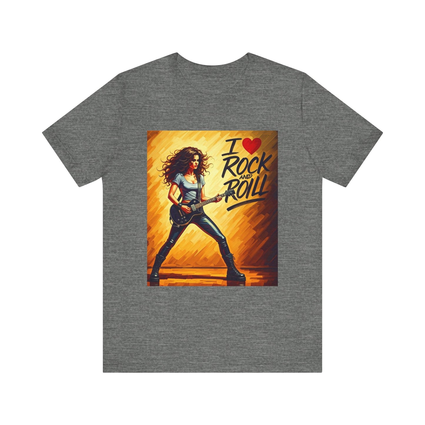 I Love Rock and Roll  Abstract T-Shirt