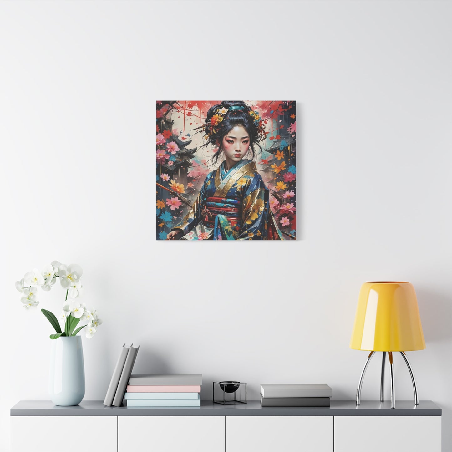 Beautiful Geisha Asian Abstract Art