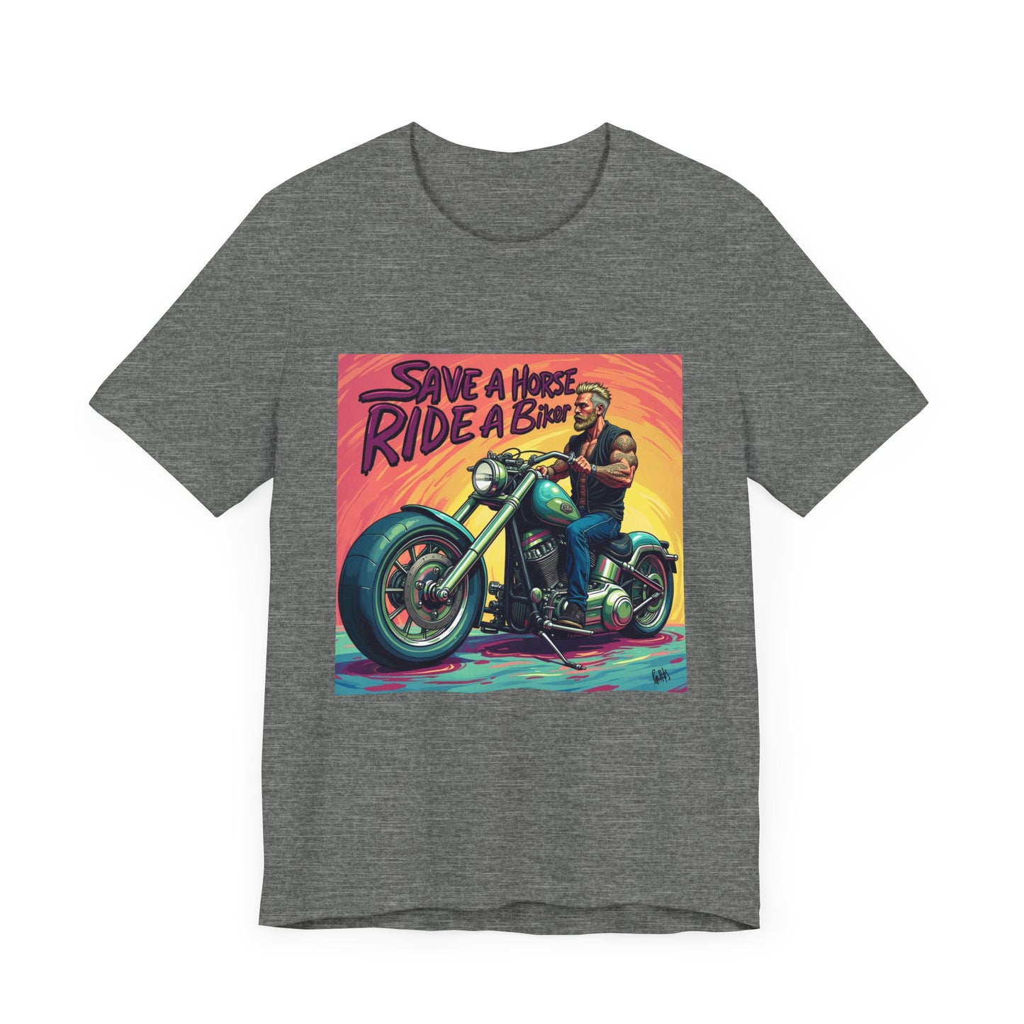 Save a Horse Ride a Biker Tee 3