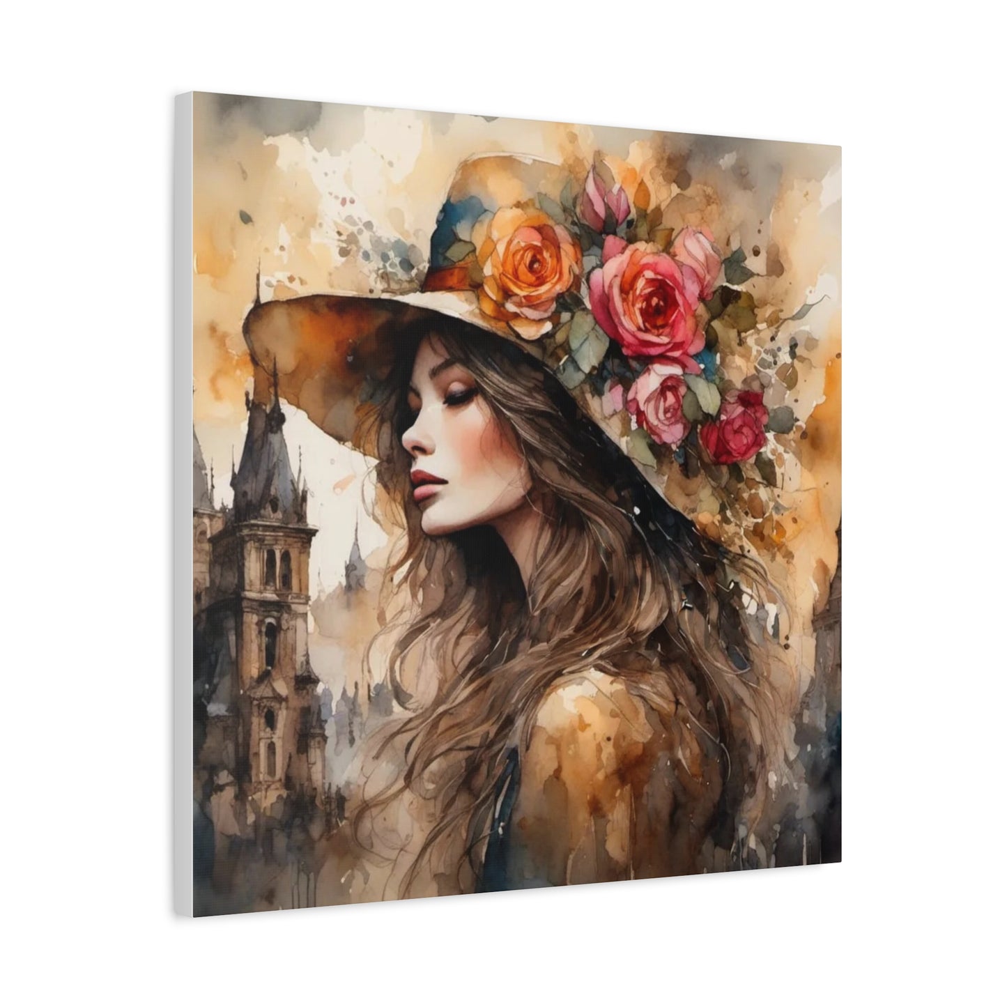 Beautiful Lady in a Hat Abstract Art