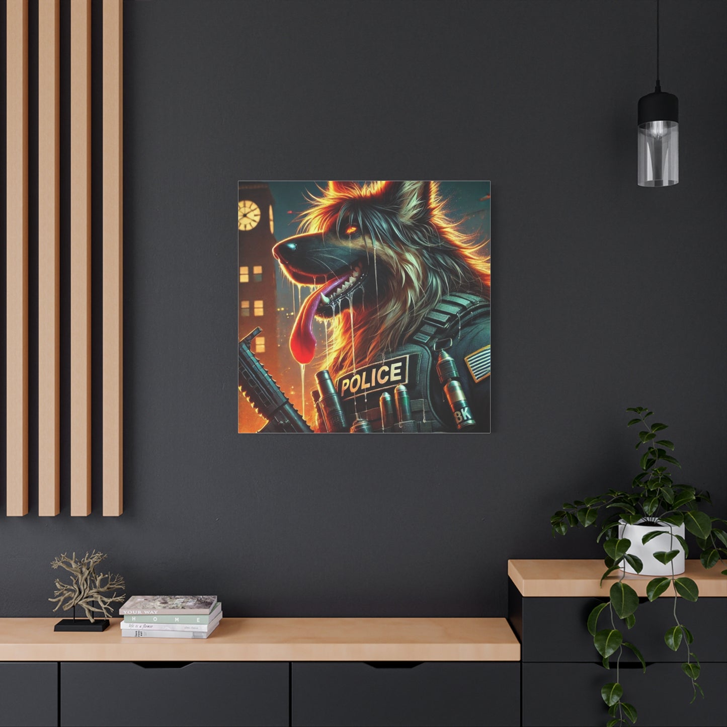 Canvas Print -Police Dog Wall Art