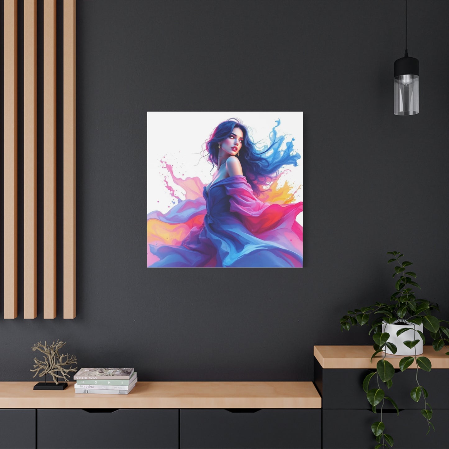 Beautiful Lady in Color Abstract Art