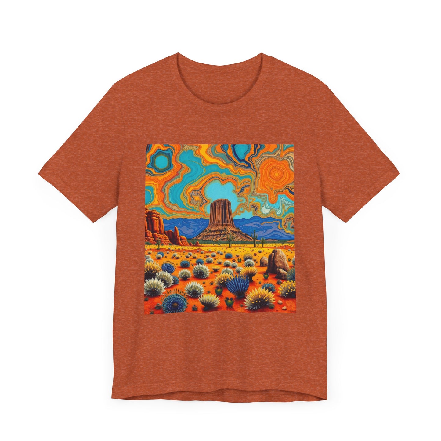 Southwest abstract Devils Tower Tee Shirt