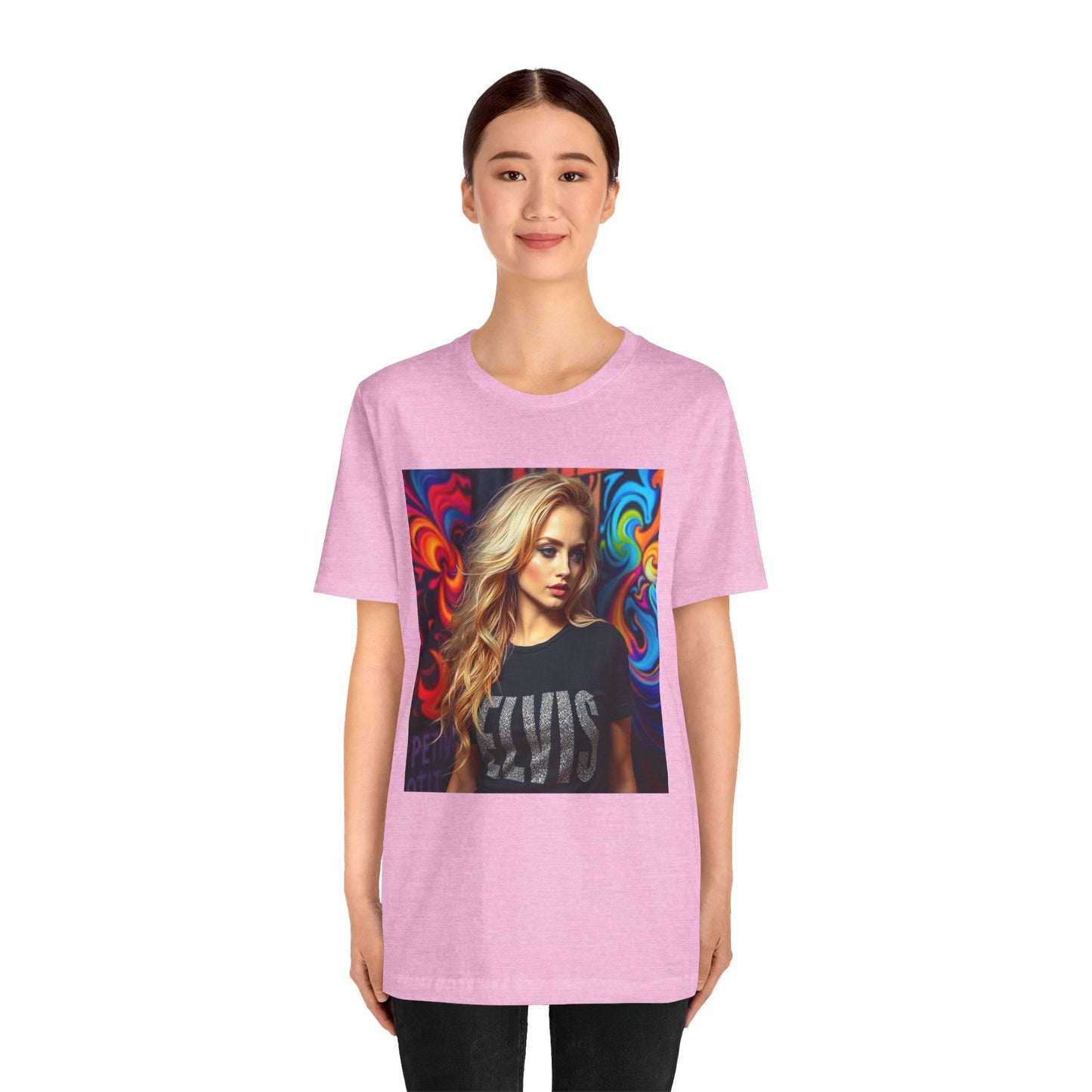 Pretty Blonde w Elvis Shirt Abstract T-shirt