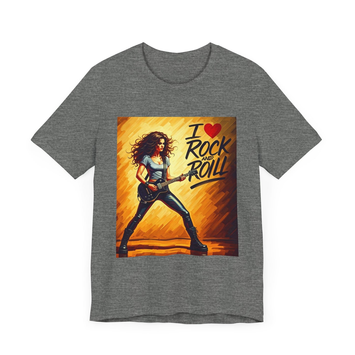 I Love Rock and Roll  Abstract T-Shirt