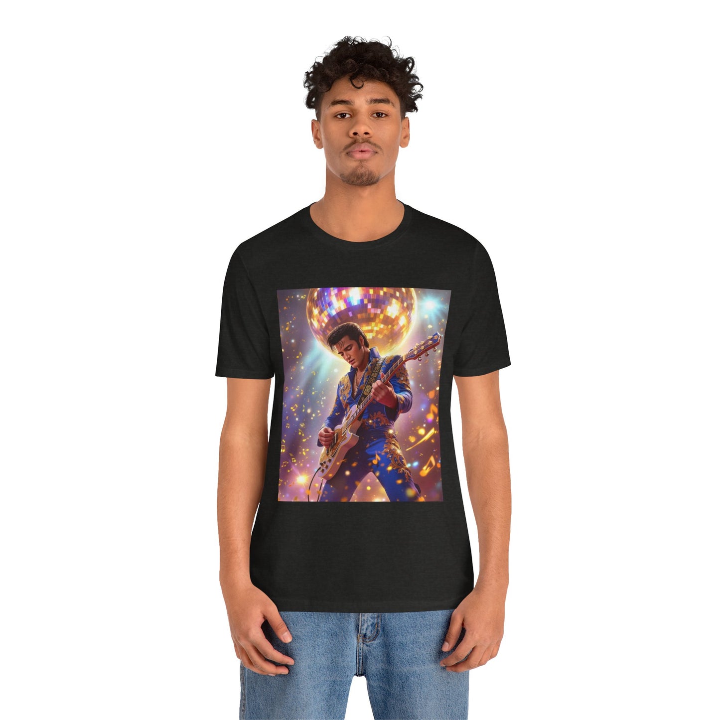 Elvis Blue Jumpsuit Abstract T-Shirt