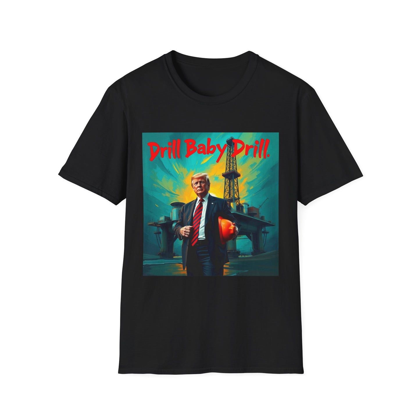 President Trump Drill Baby Drill Abstract T-Shirt