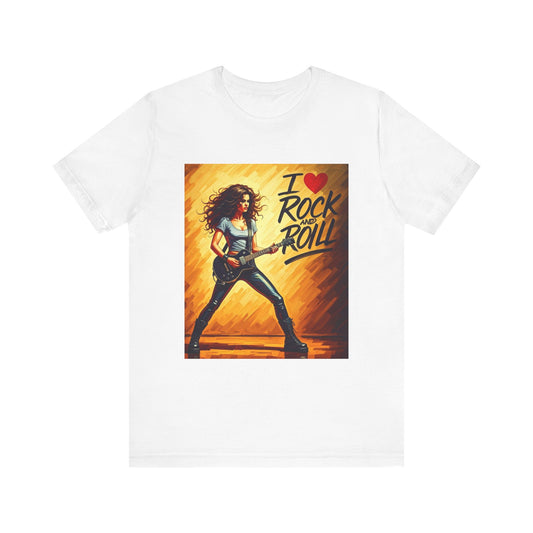 I Love Rock and Roll  Abstract T-Shirt