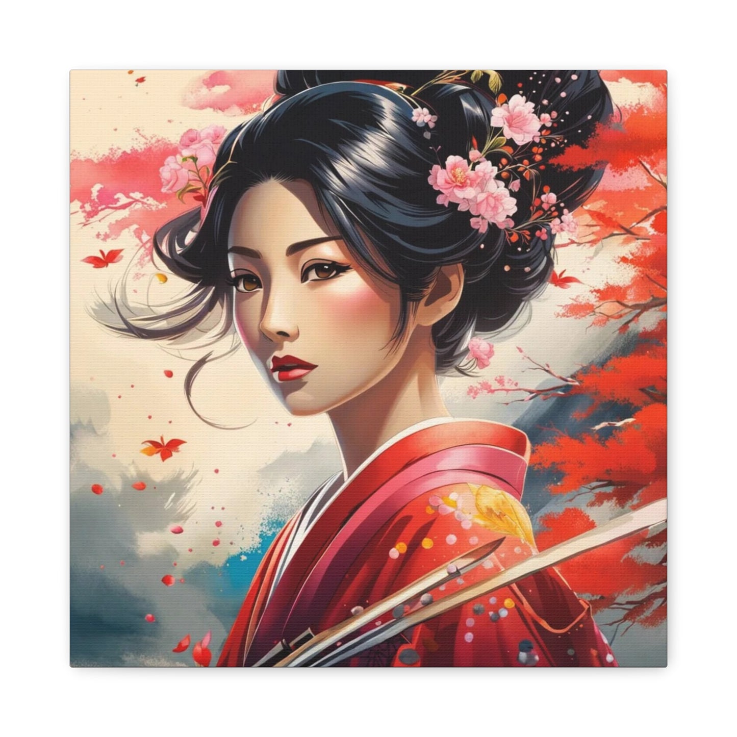 Beautiful Woman Asian Abstract Art