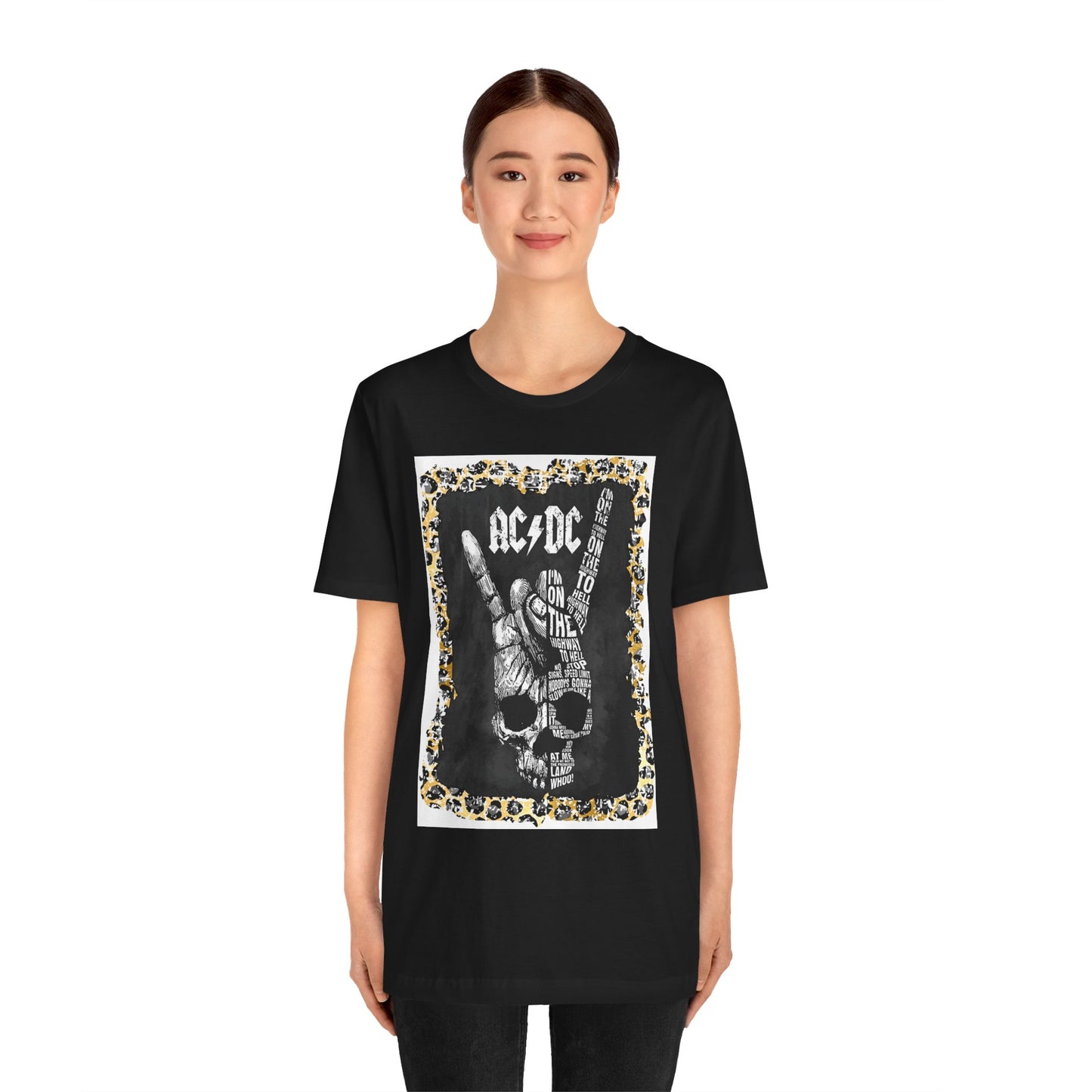 AC/DC Leopard Trim T-Shirt