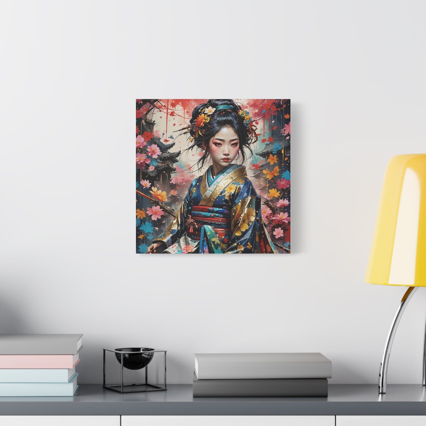 Beautiful Geisha Asian Abstract Art