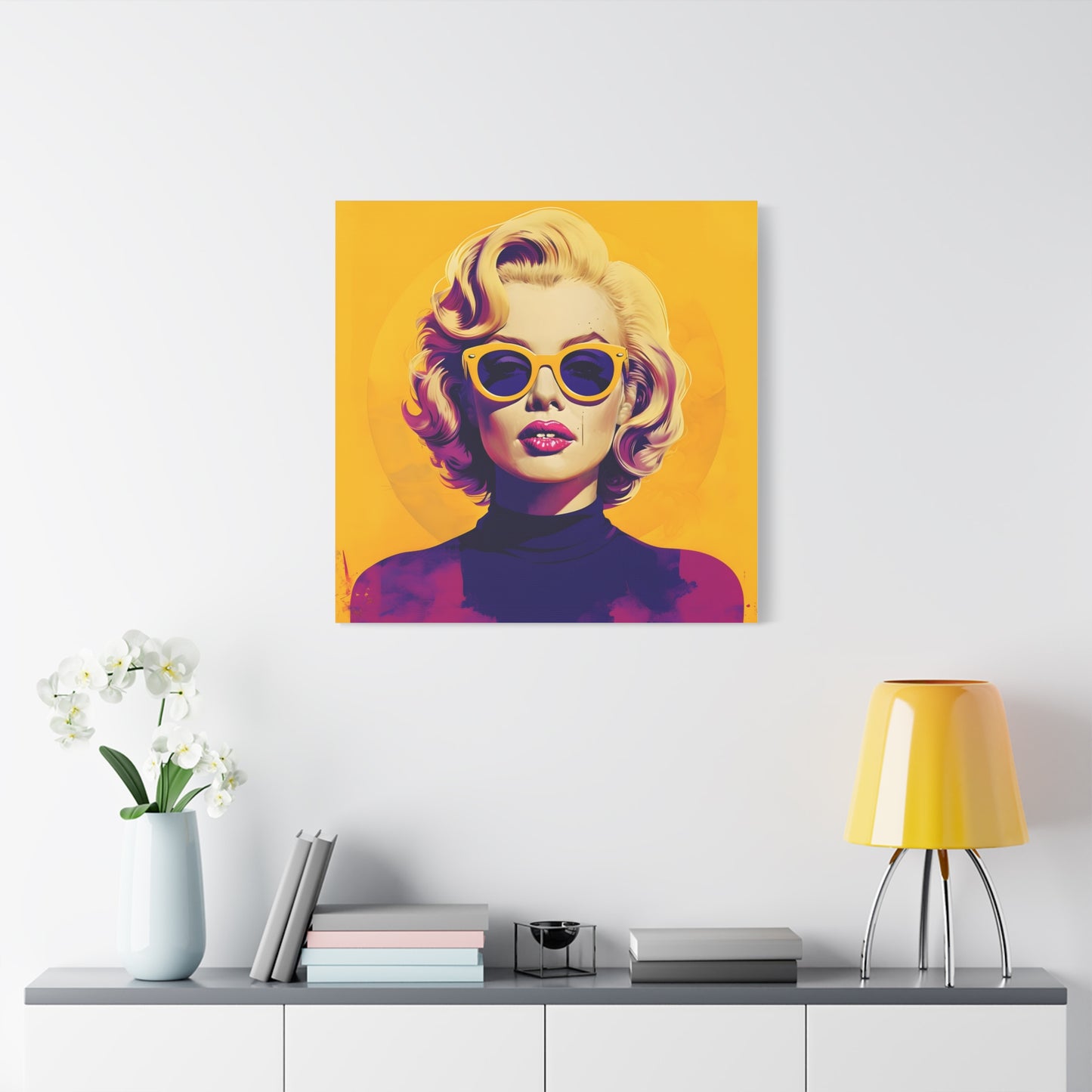 Canvas Print -Marilyn Monroe w Sunglasses Abstract Art 1