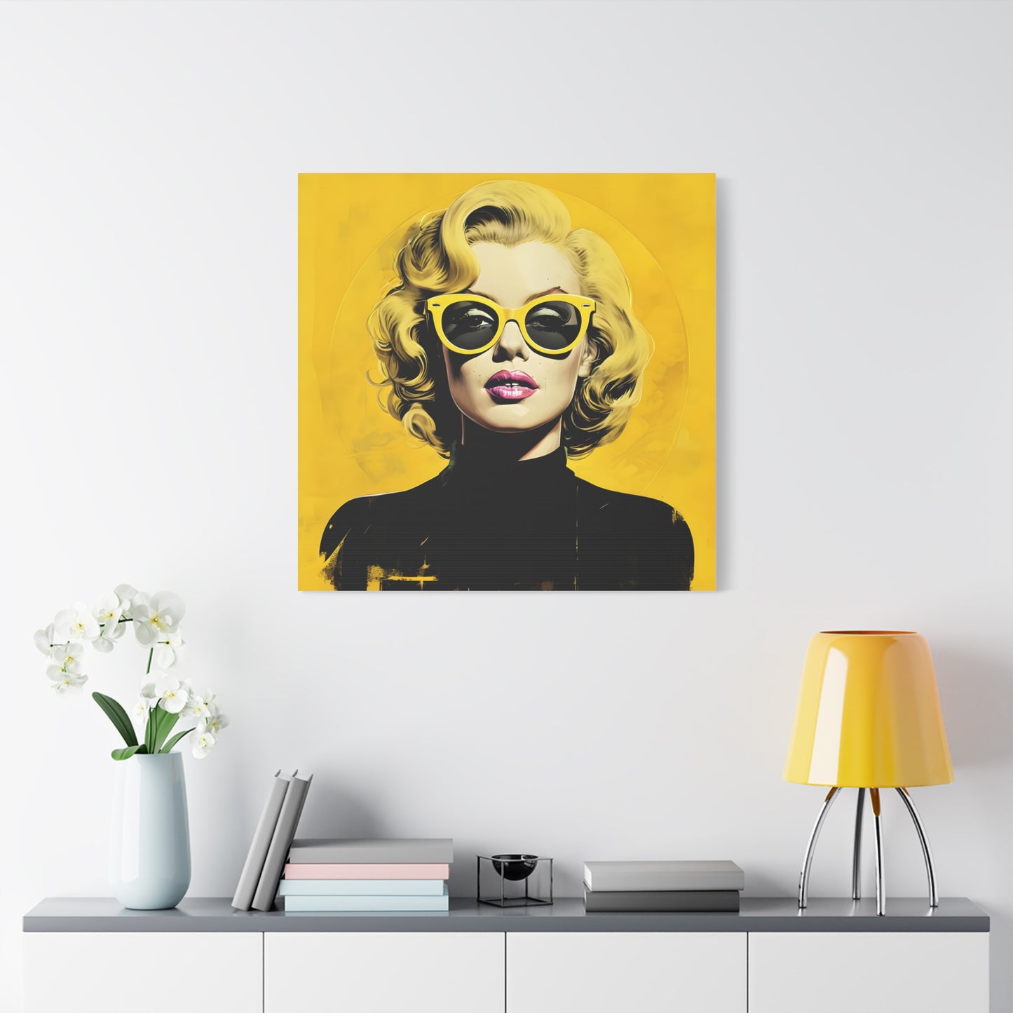 Canvas Print -Marilyn Monroe w Sunglasses Abstract Art 3