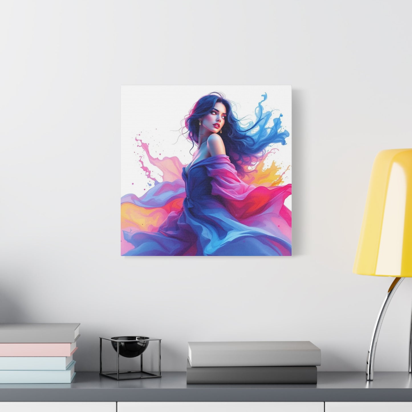 Beautiful Lady in Color Abstract Art