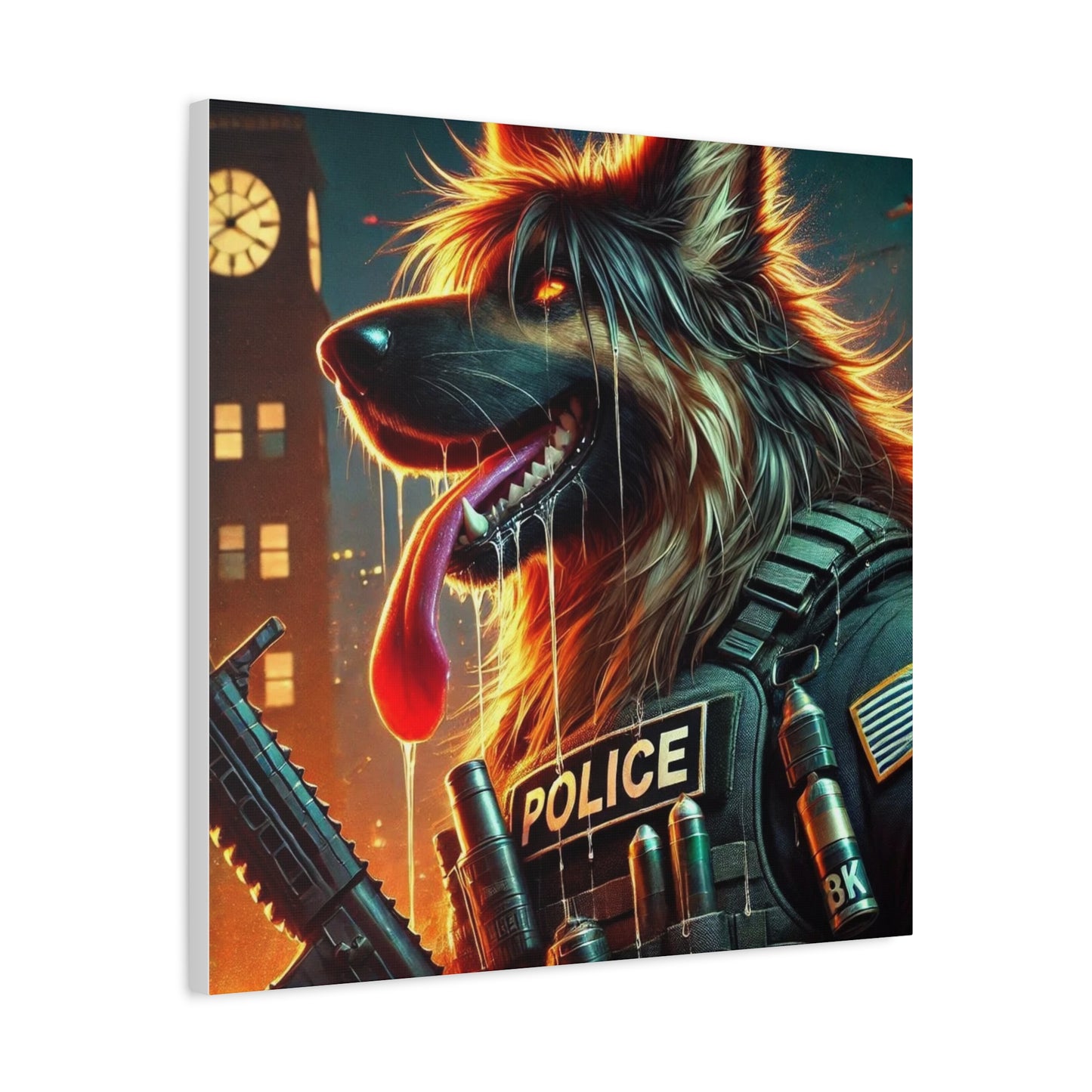 Canvas Print -Police Dog Wall Art