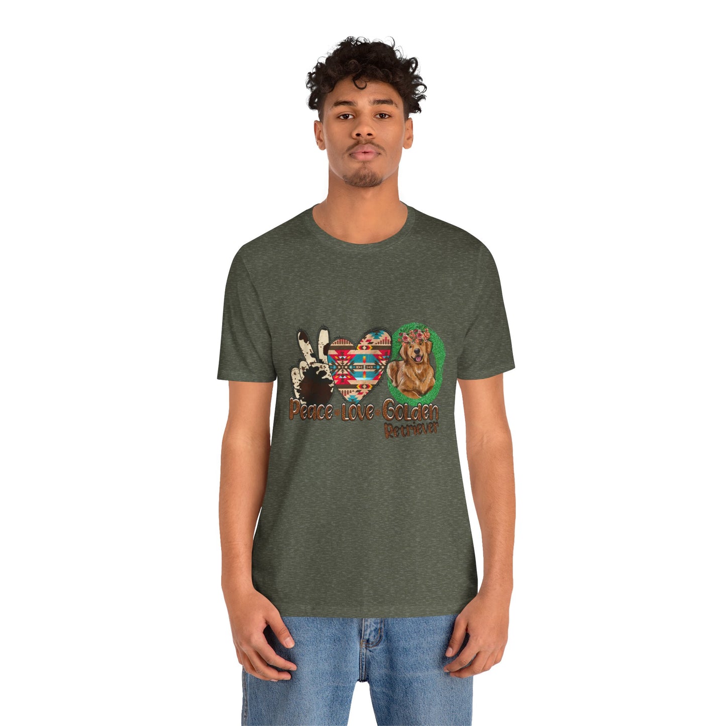 Peace, Love Golden Retriever T-Shirt