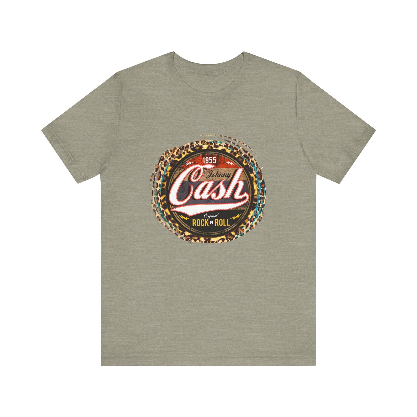 Johnny Cash leopard Trim T-Shirt