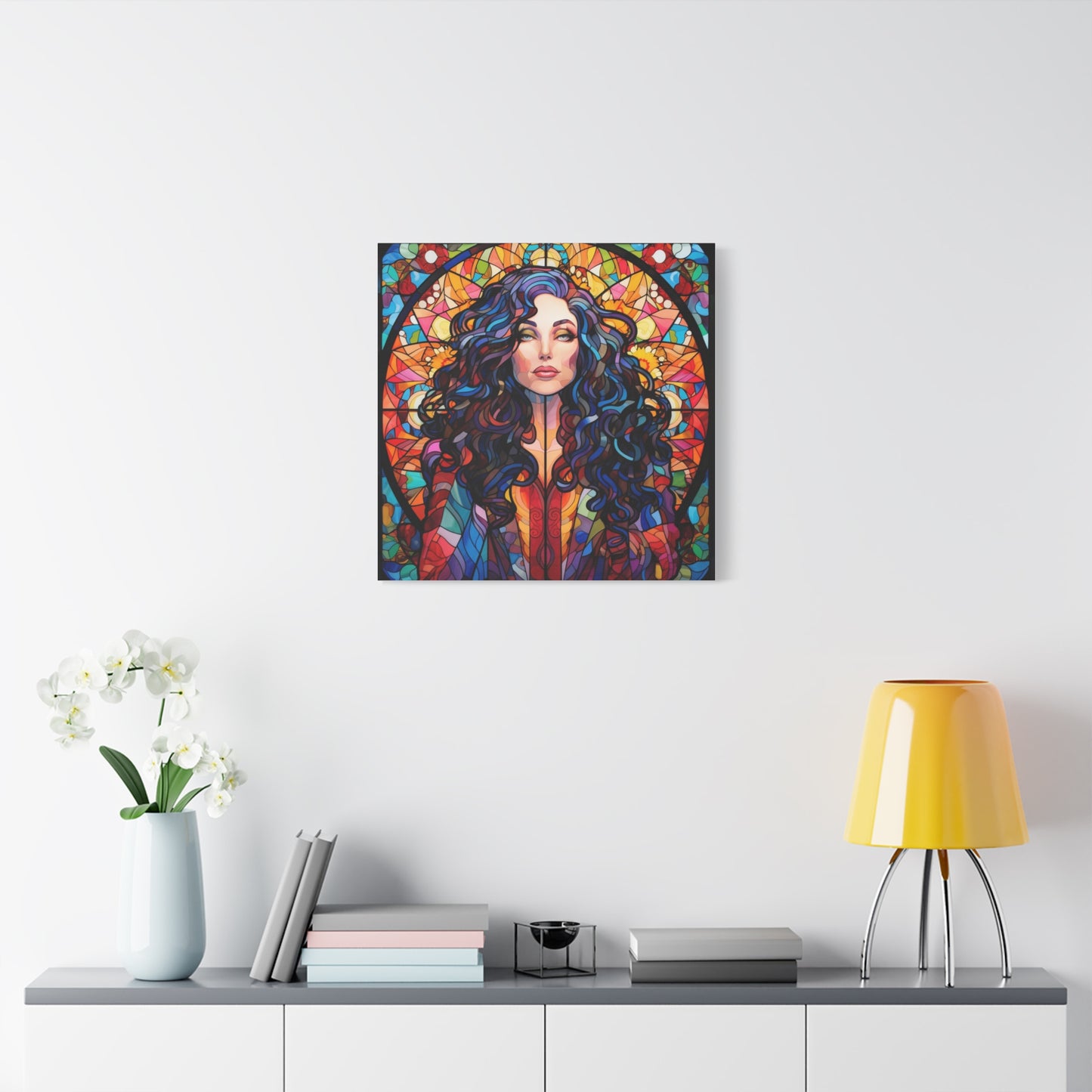 Canvas Print -Cher Stained Glass Wall Art