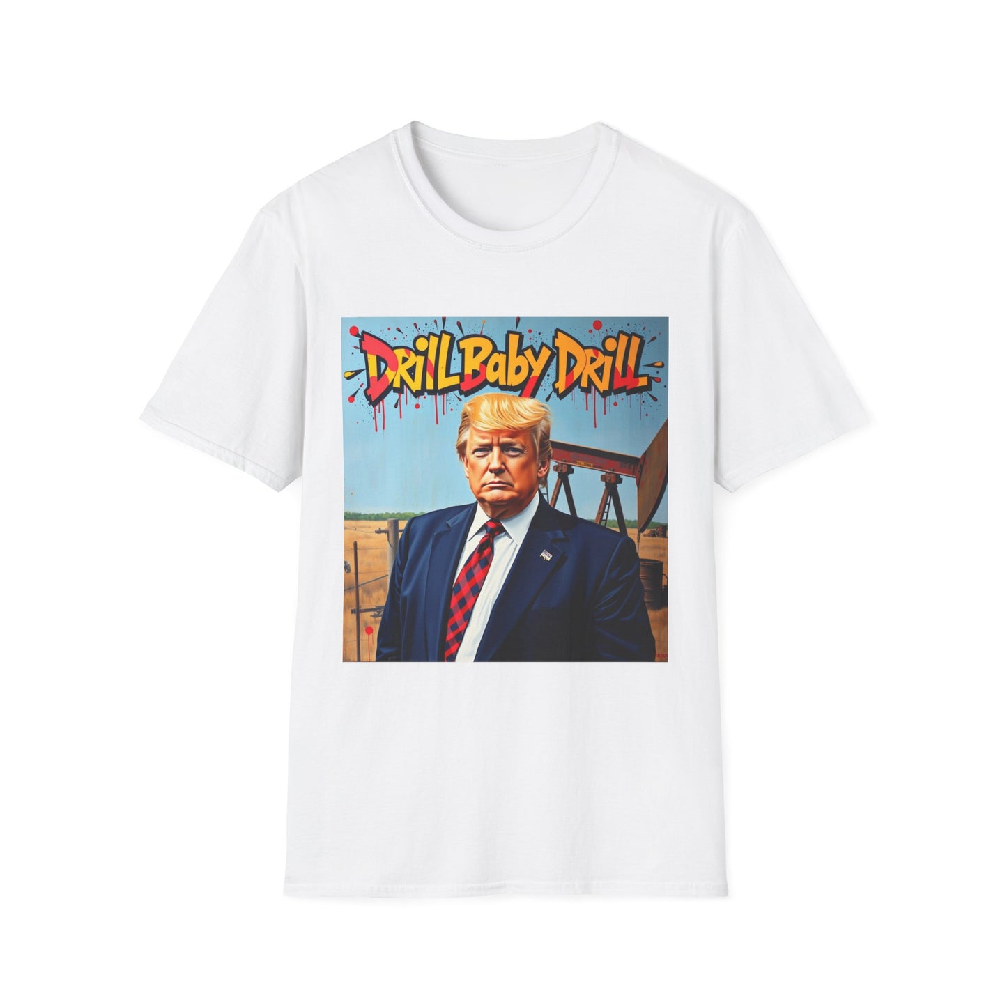 President Trump Drill Baby Drill Abstract T-Shirt