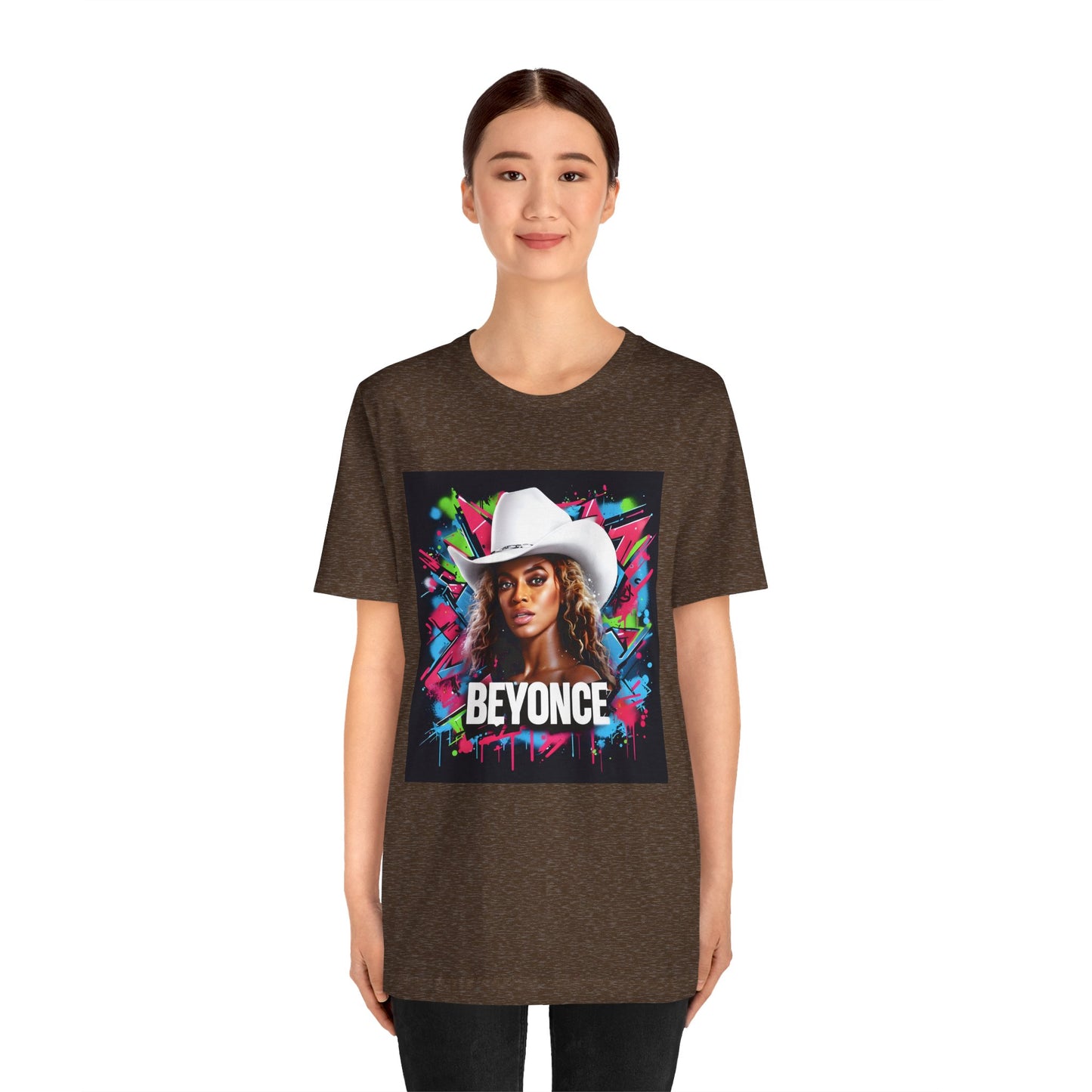 Beyonce W Cowboy Hat Graffiti Music Tee