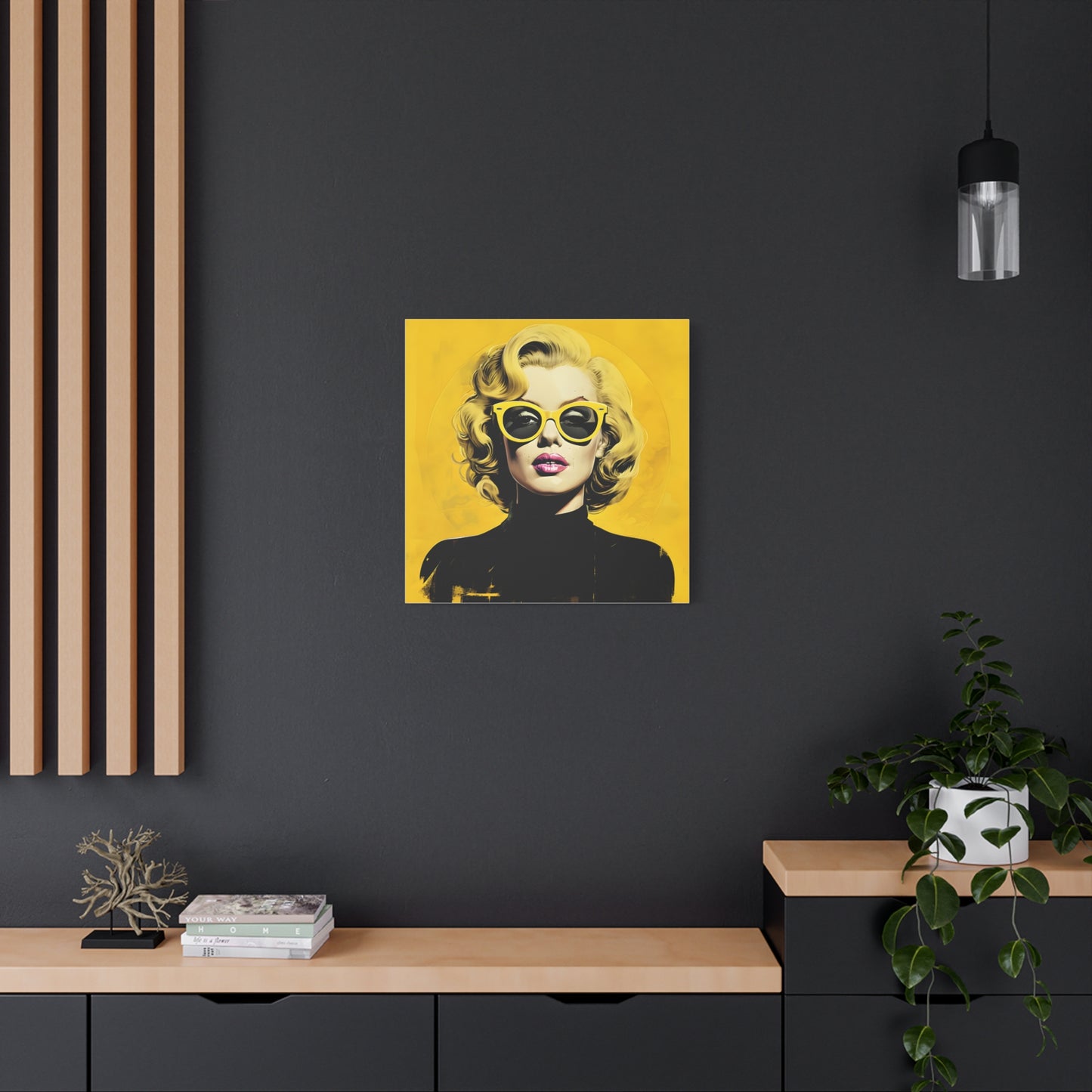 Canvas Print -Marilyn Monroe w Sunglasses Abstract Art 3