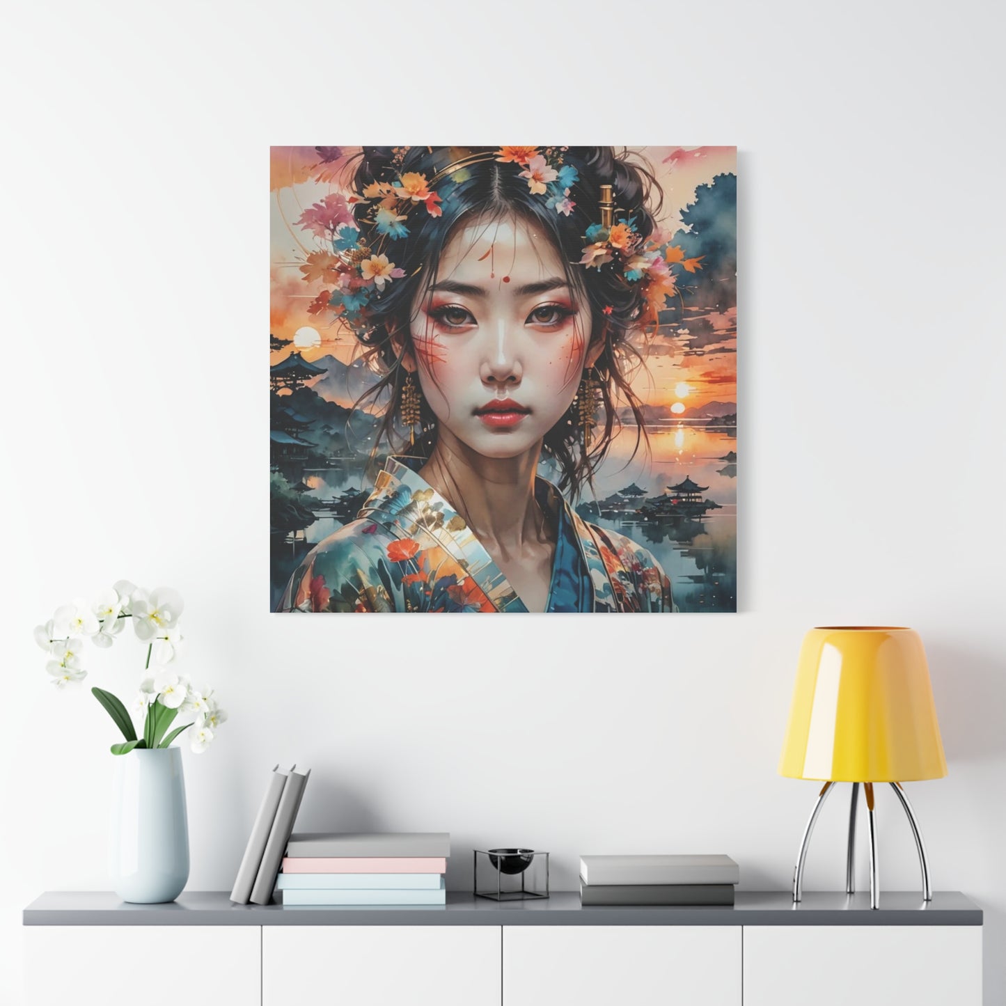 Beautiful Woman Asian Abstract Art