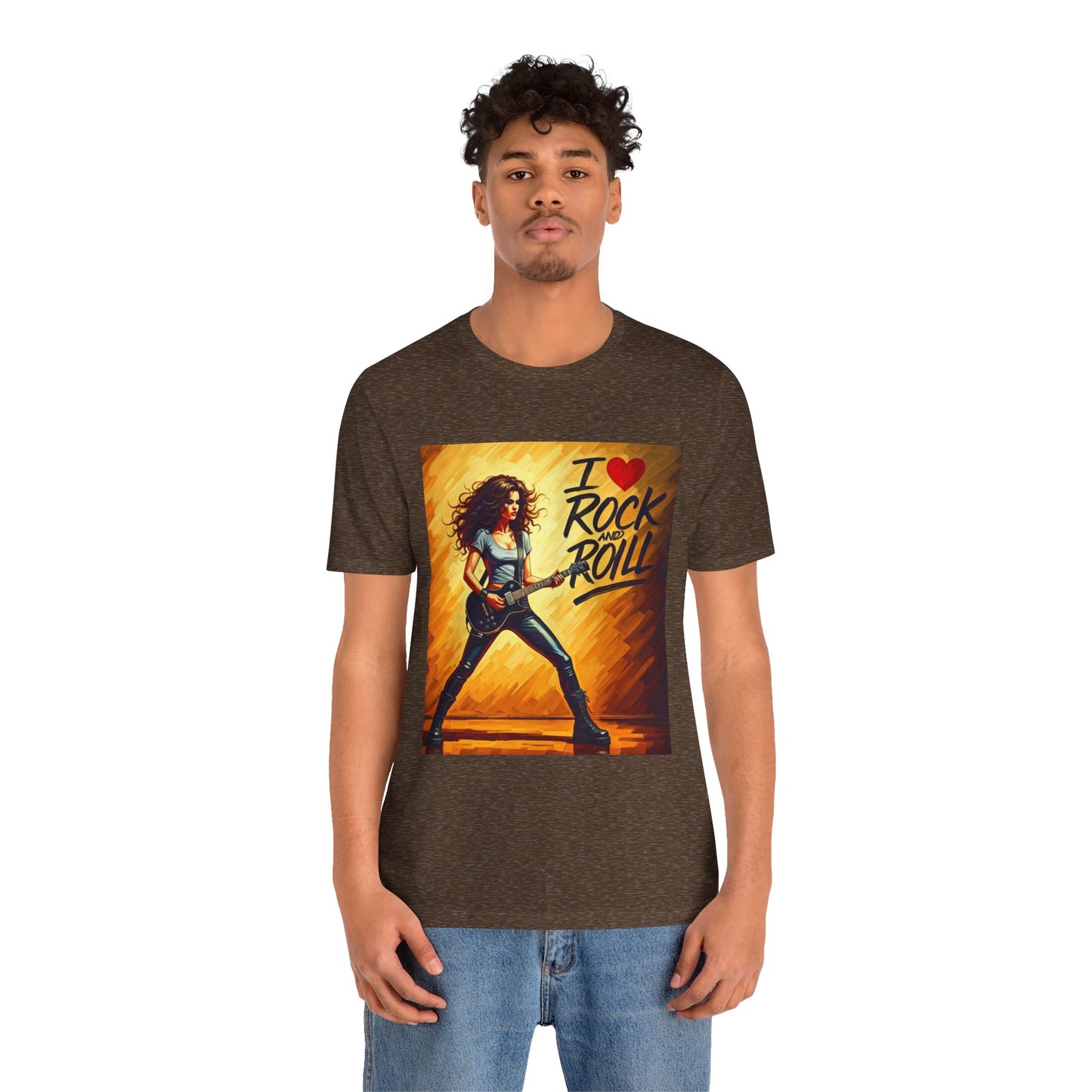 I Love Rock and Roll  Abstract T-Shirt