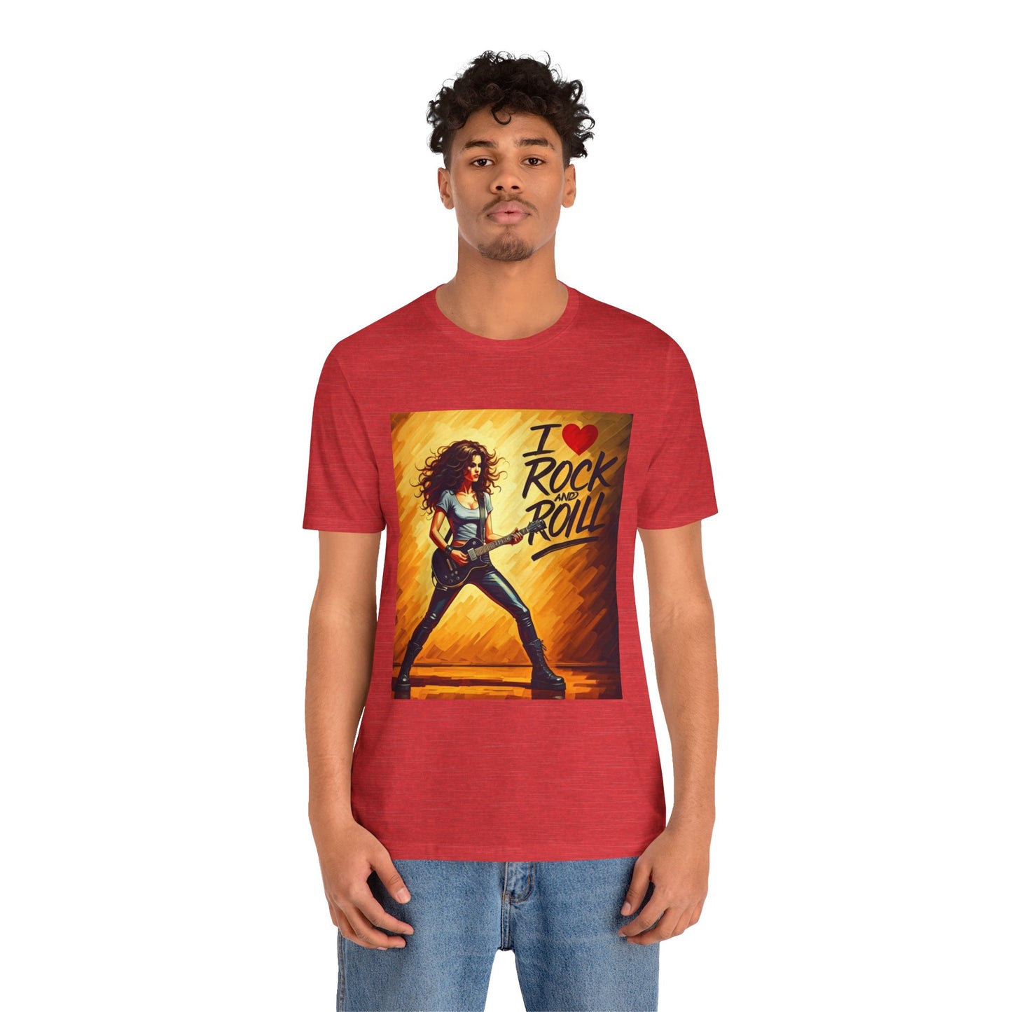 I Love Rock and Roll  Abstract T-Shirt