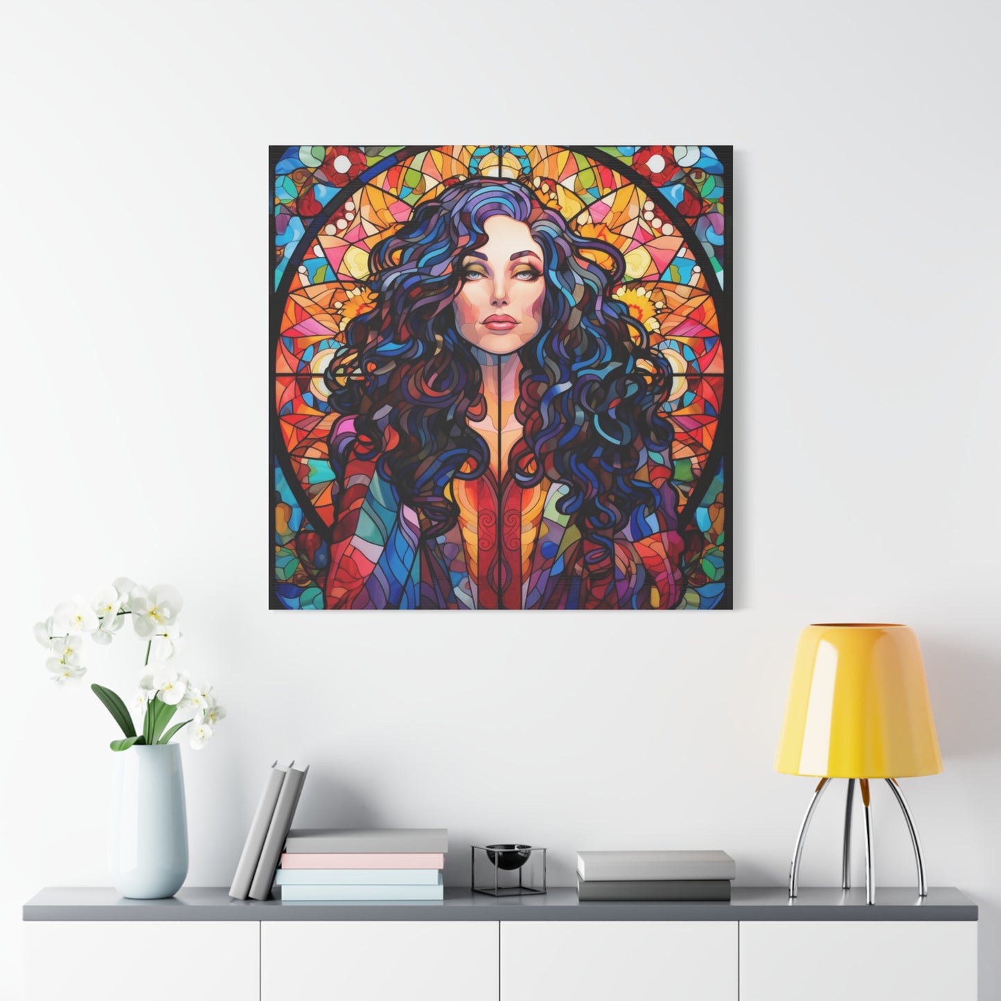 Canvas Print -Cher Stained Glass Wall Art