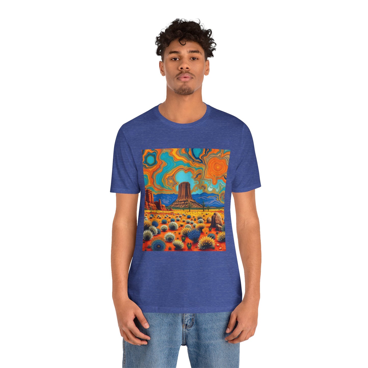 Southwest abstract Devils Tower Tee Shirt