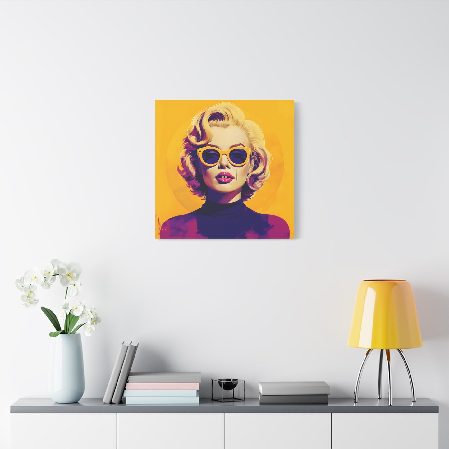 Canvas Print -Marilyn Monroe w Sunglasses Abstract Art 1