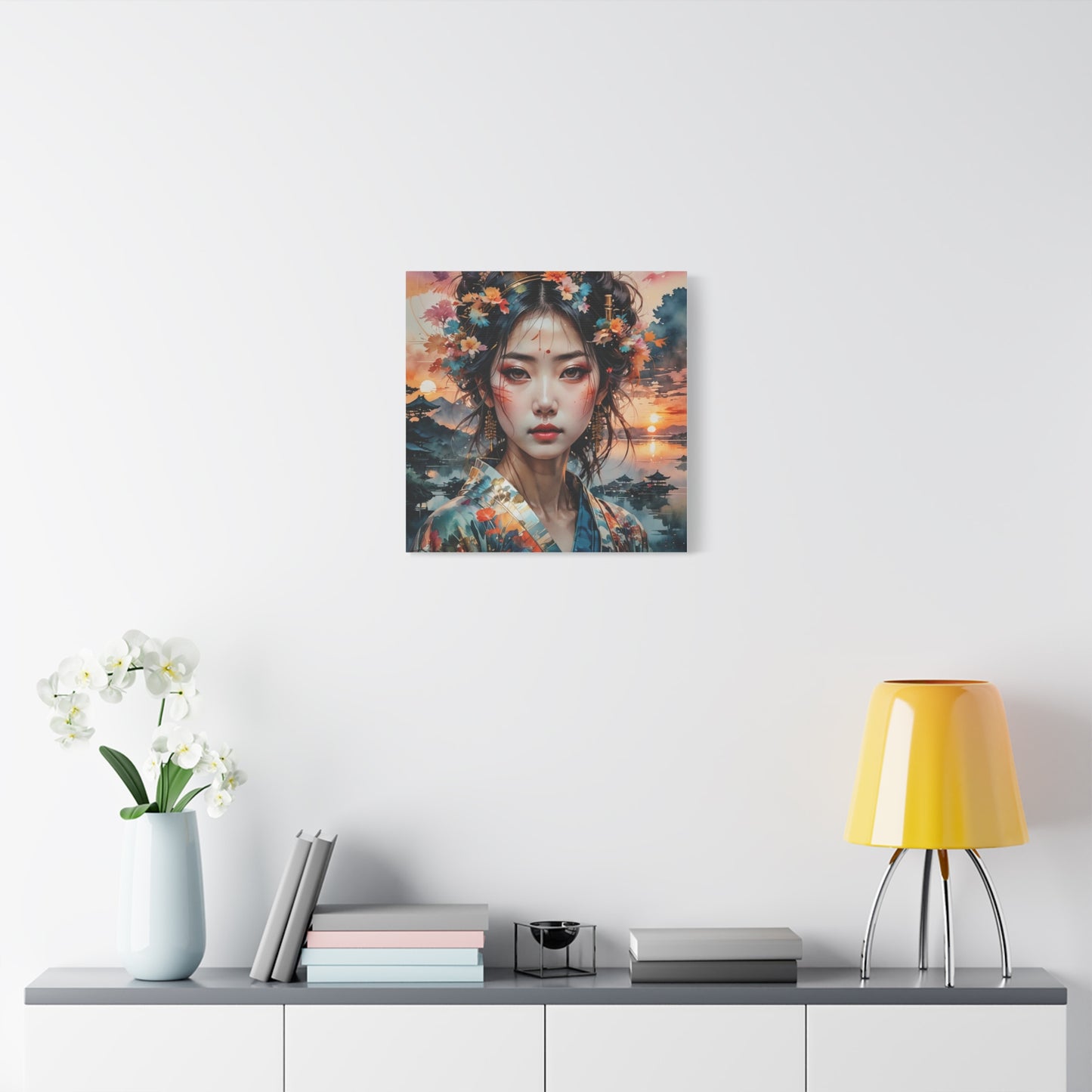 Beautiful Woman Asian Abstract Art