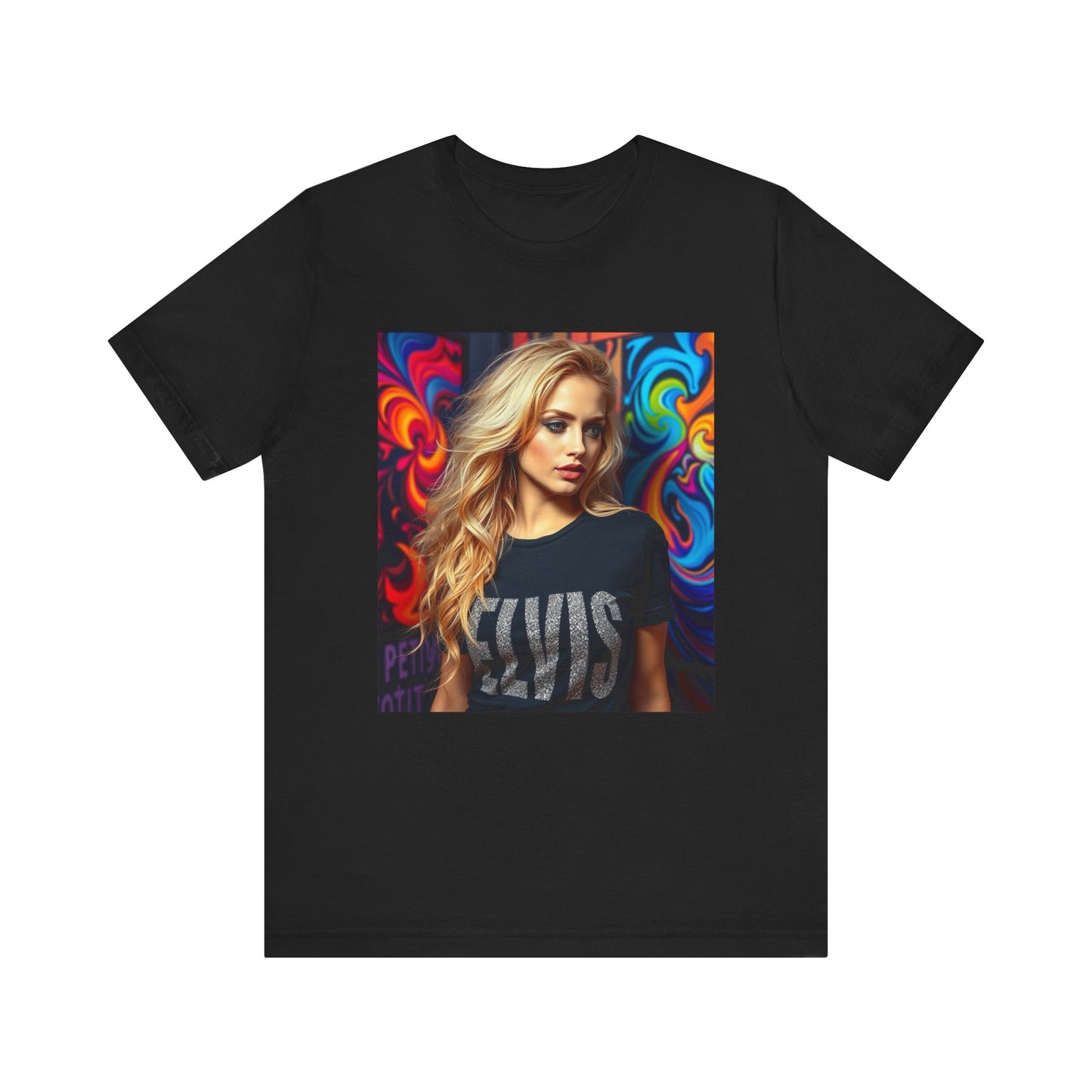 Pretty Blonde w Elvis Shirt Abstract T-shirt