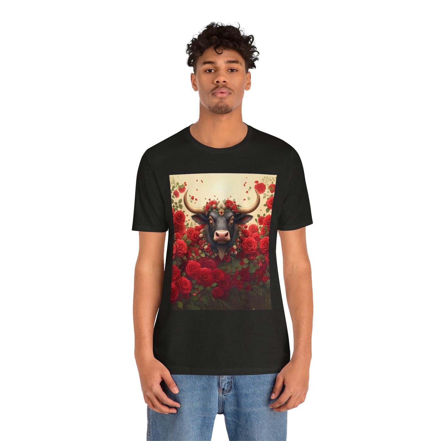 Red Rose Cow Tee