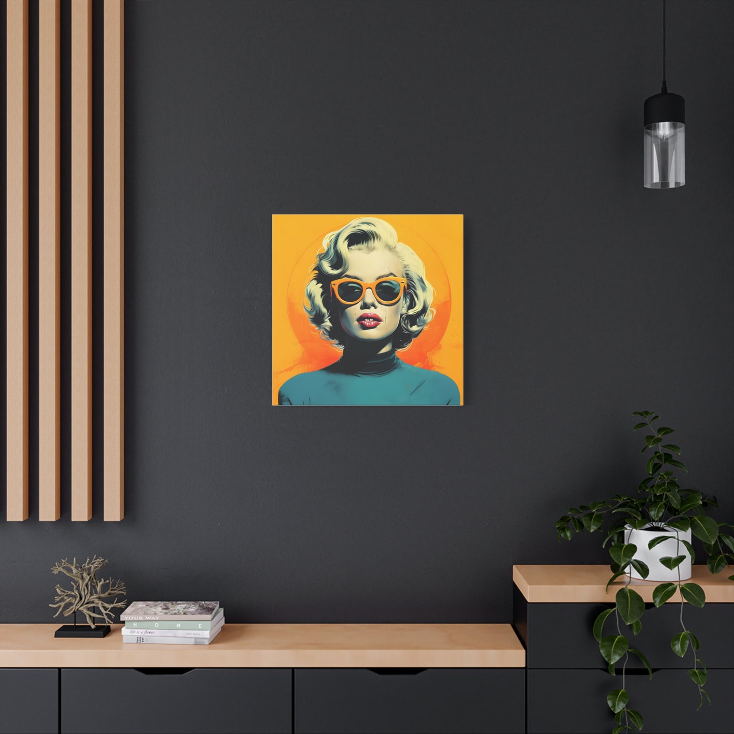 Canvas Print -Marilyn Monroe w Sunglasses Abstract Art 2