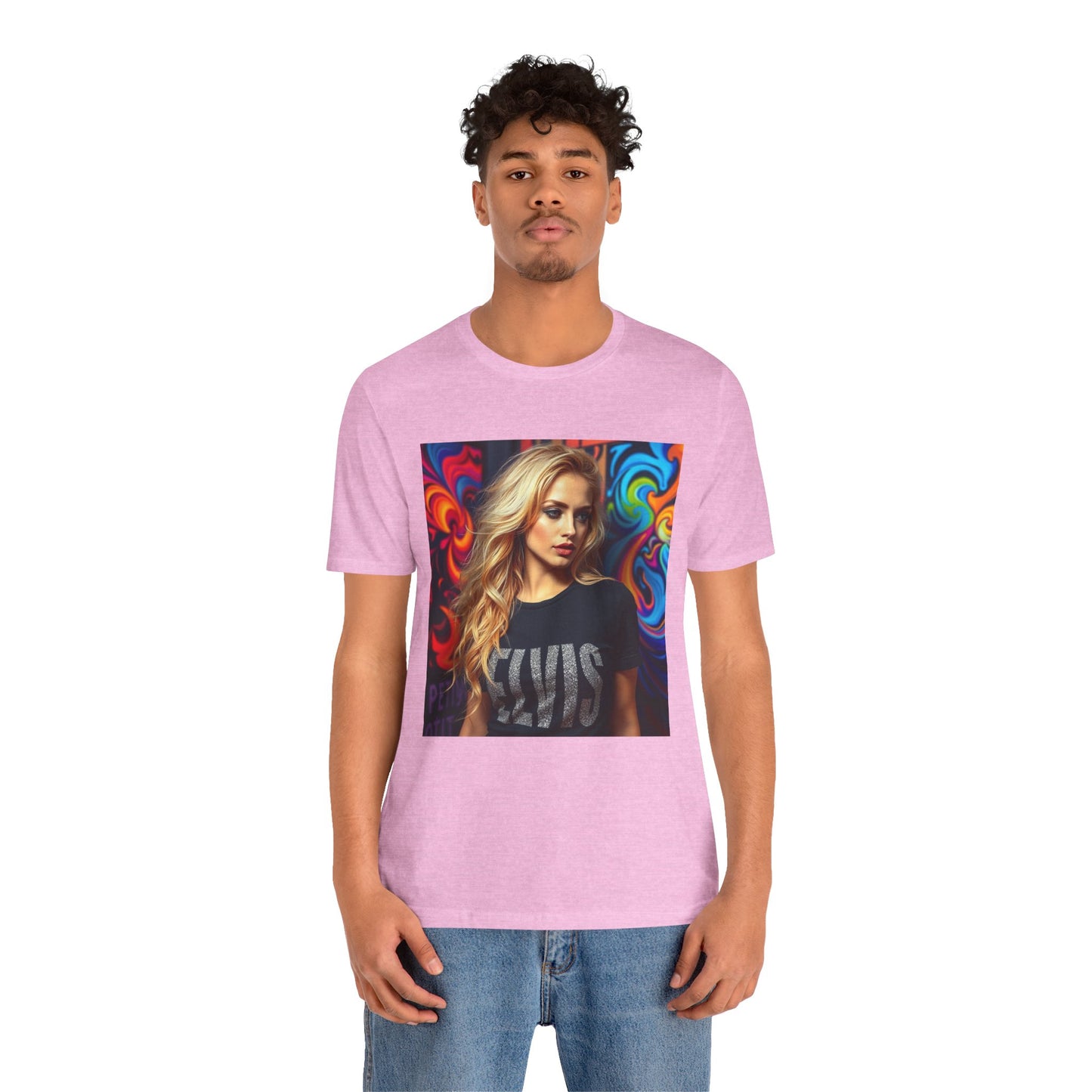 Pretty Blonde w Elvis Shirt Abstract T-shirt