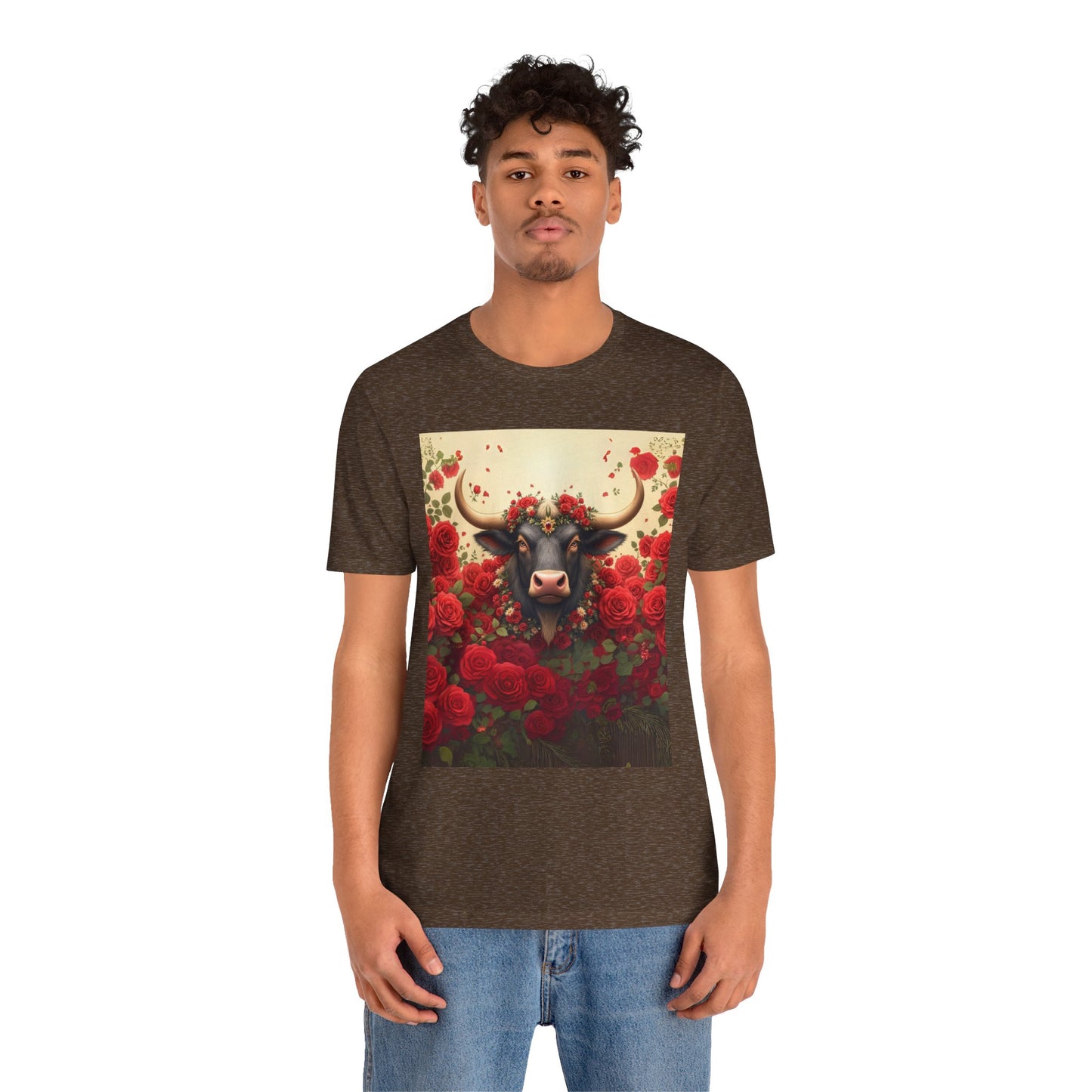 Red Rose Cow Tee