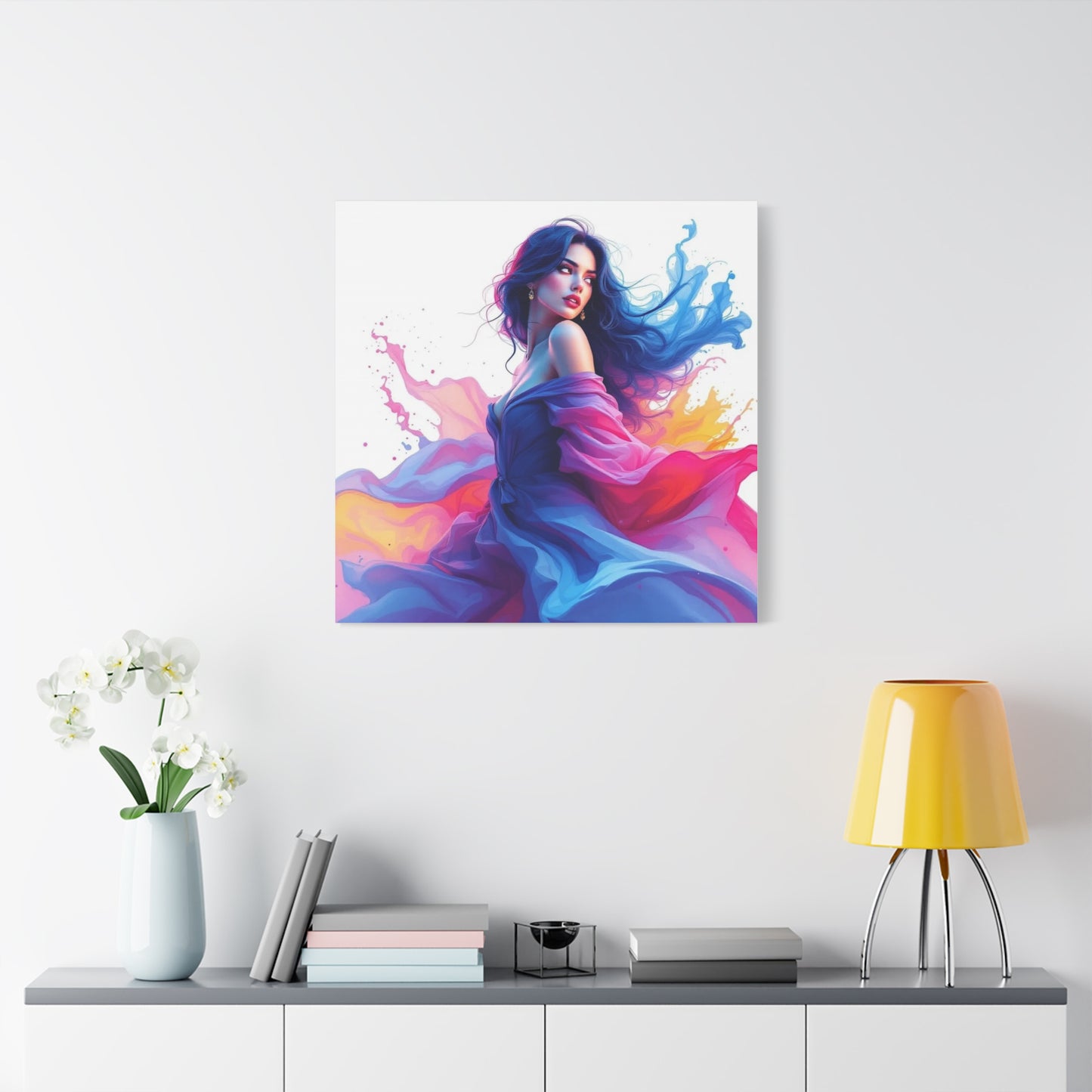 Beautiful Lady in Color Abstract Art