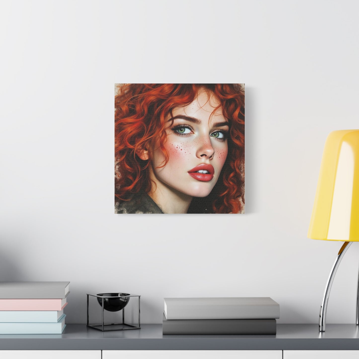 Beautiful Red Head Abstract Art