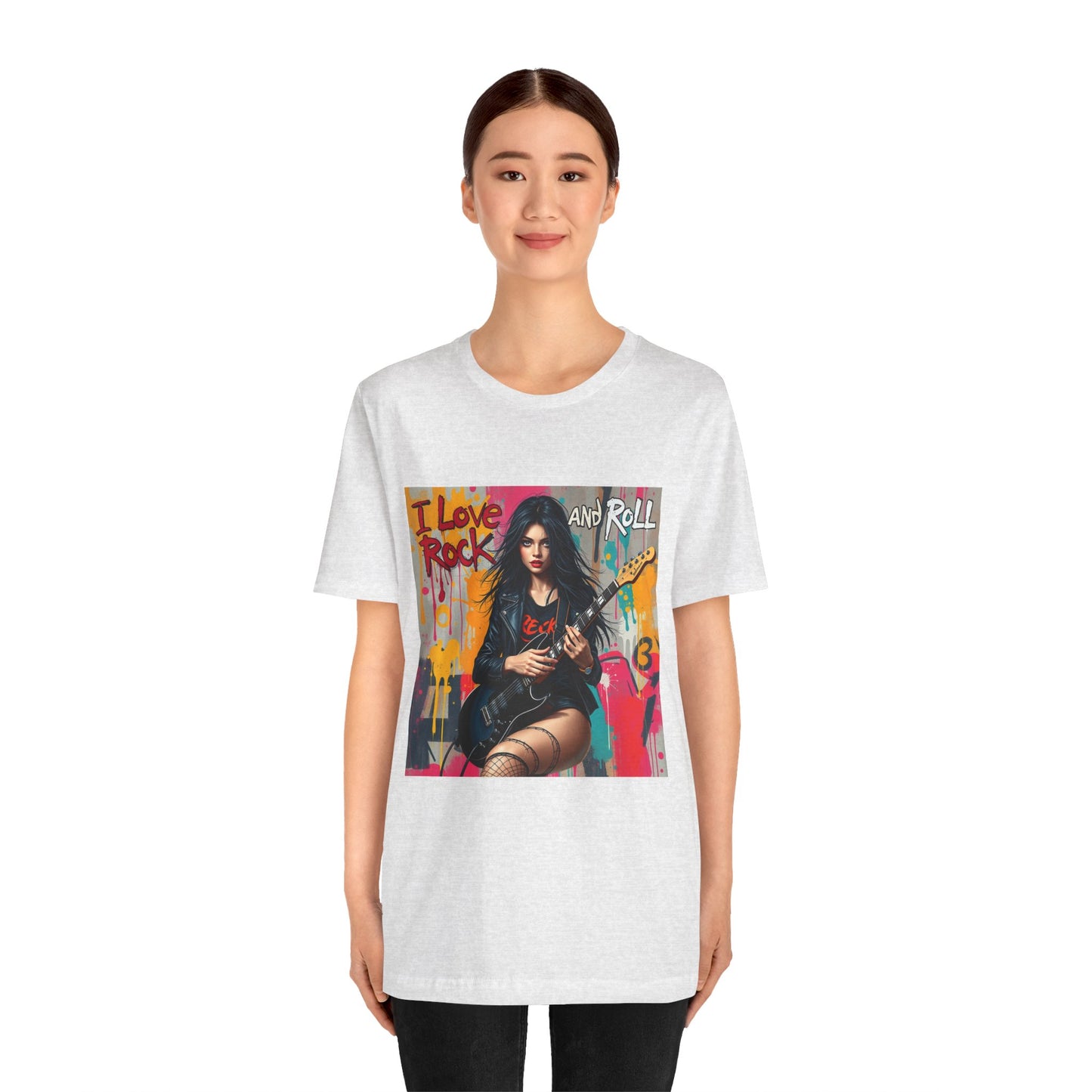 I Love Rock and Roll Abstract T-Shirt 1