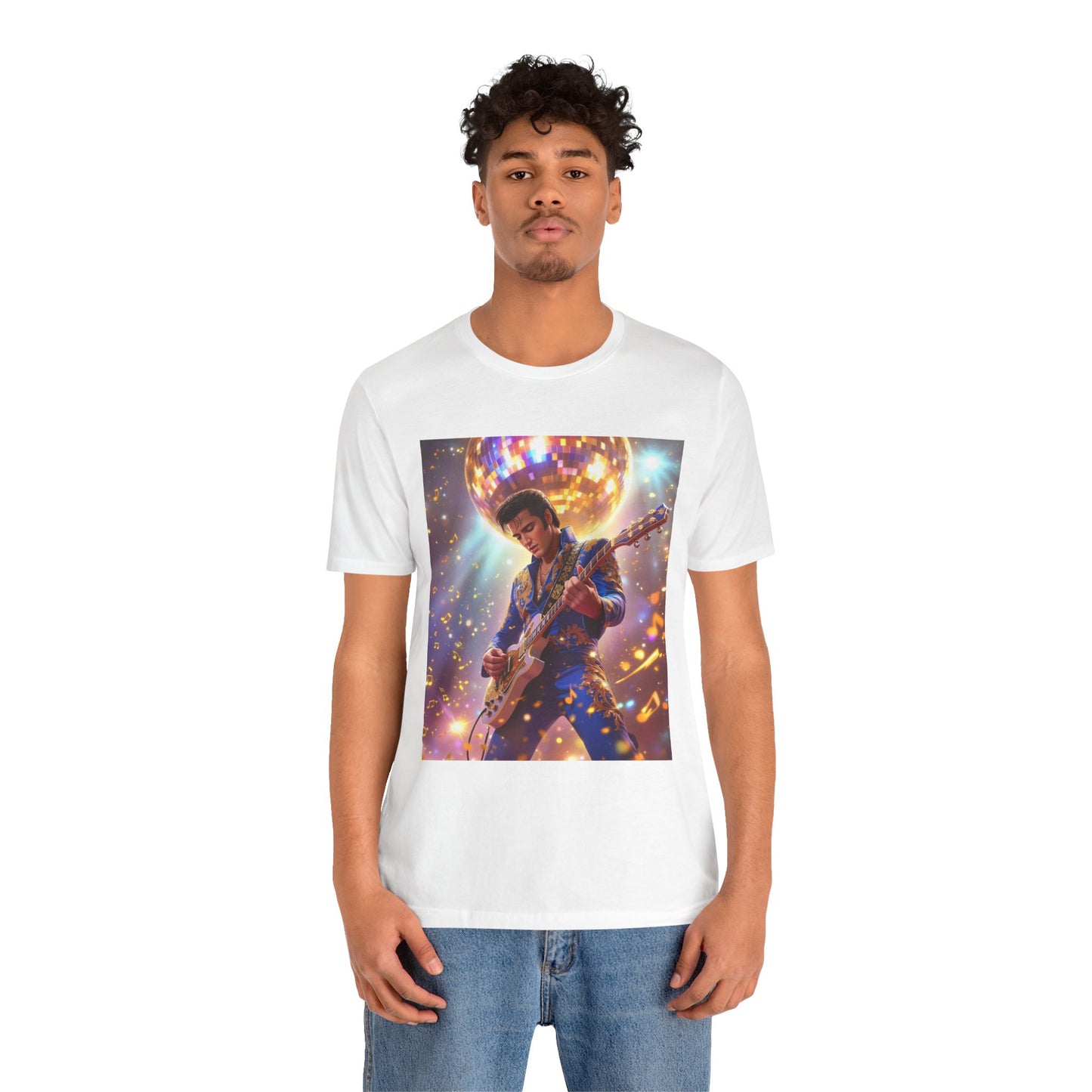 Elvis Blue Jumpsuit Abstract T-Shirt