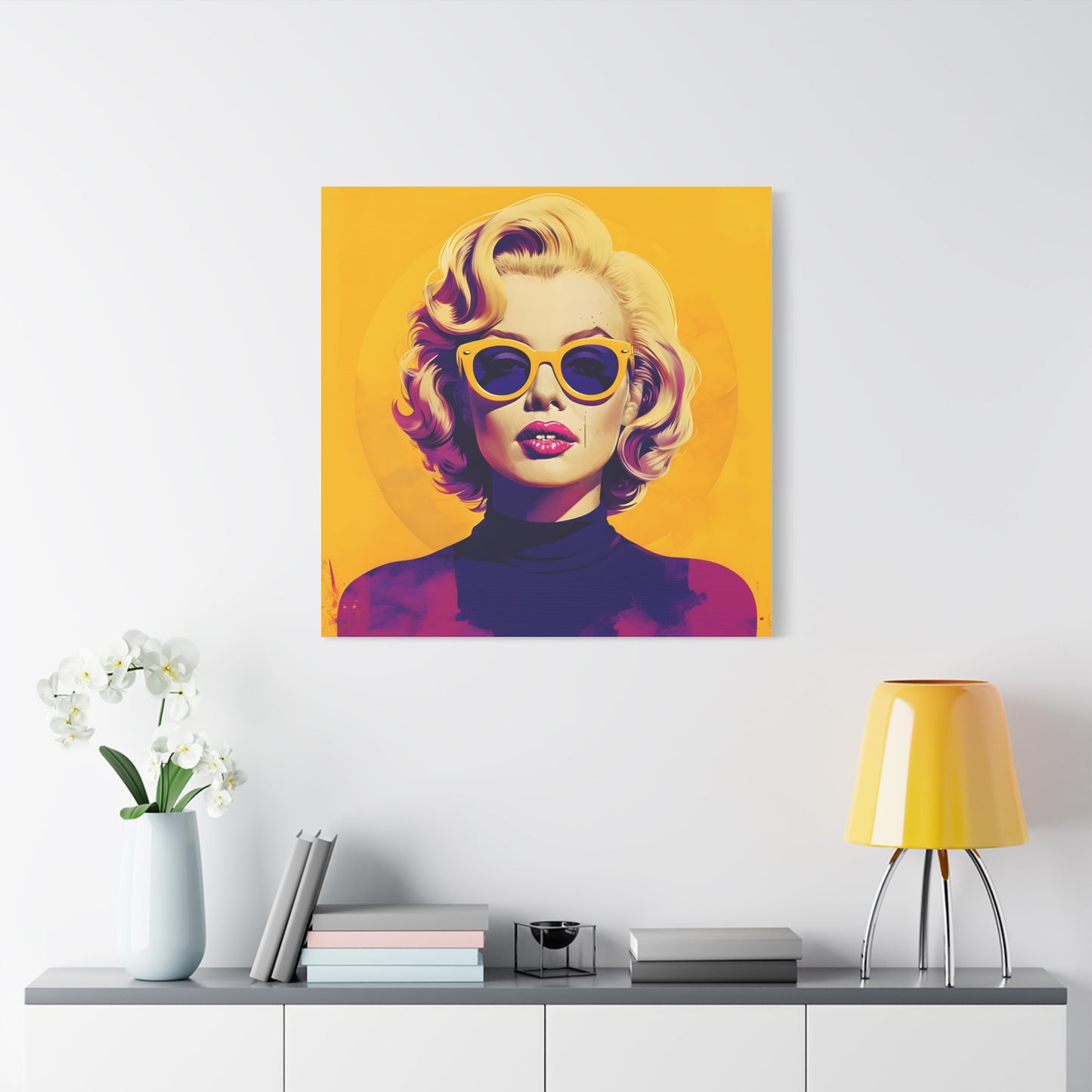 Canvas Print -Marilyn Monroe w Sunglasses Abstract Art 1