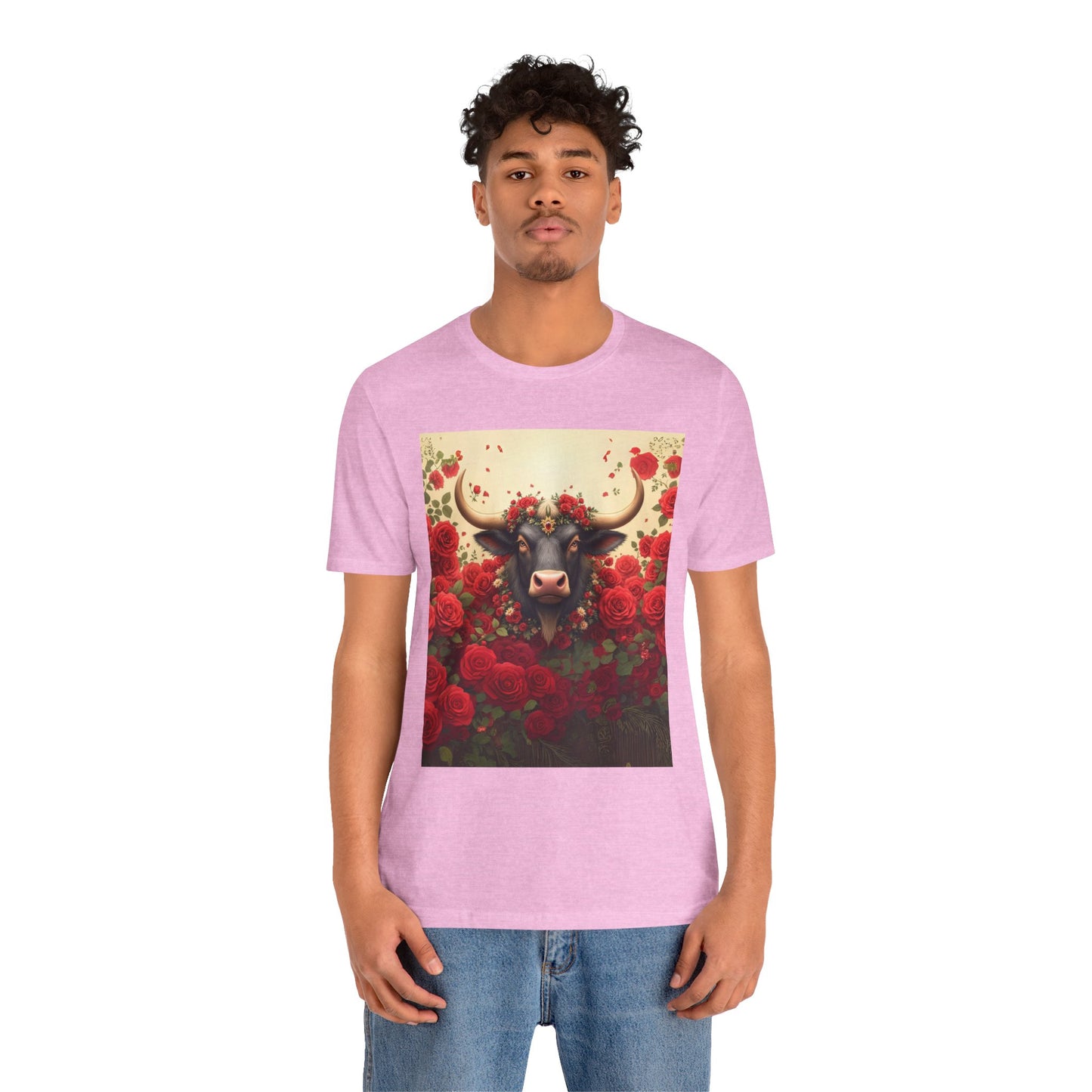 Red Rose Cow Tee