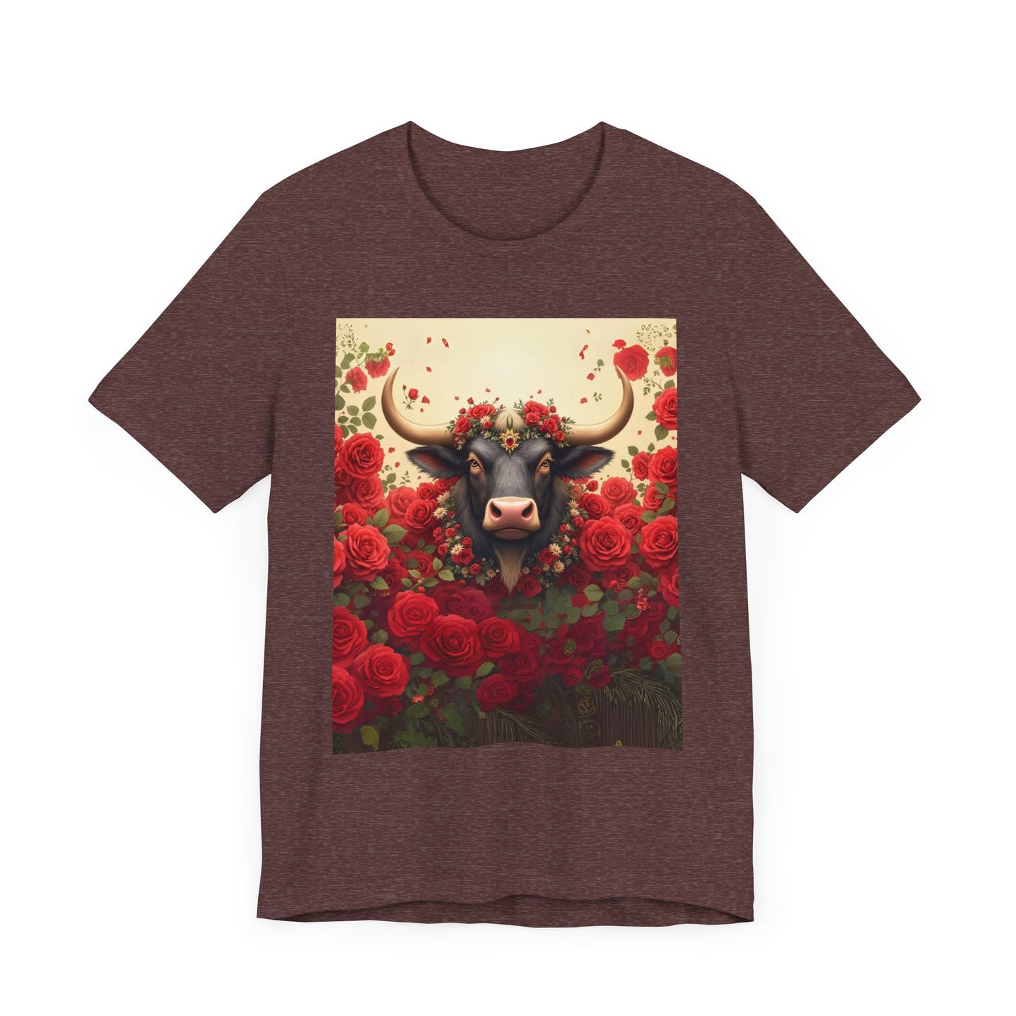 Red Rose Cow Tee