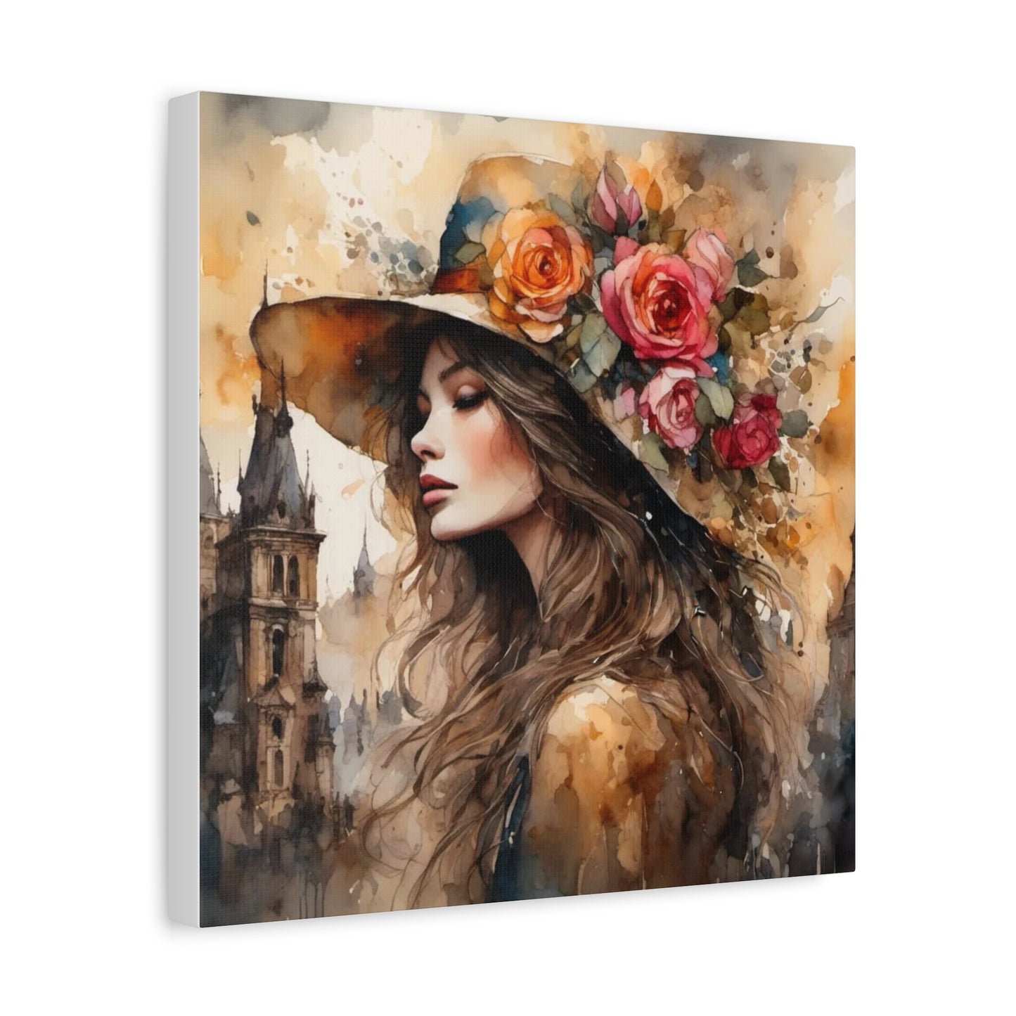 Beautiful Lady in a Hat Abstract Art