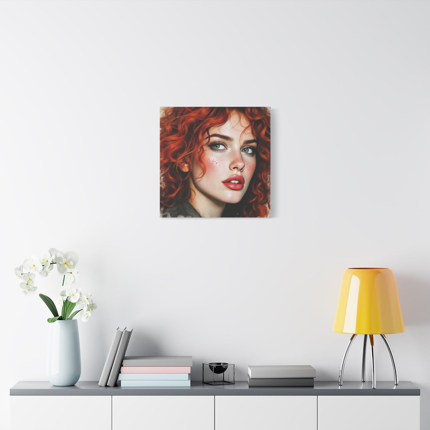 Beautiful Red Head Abstract Art