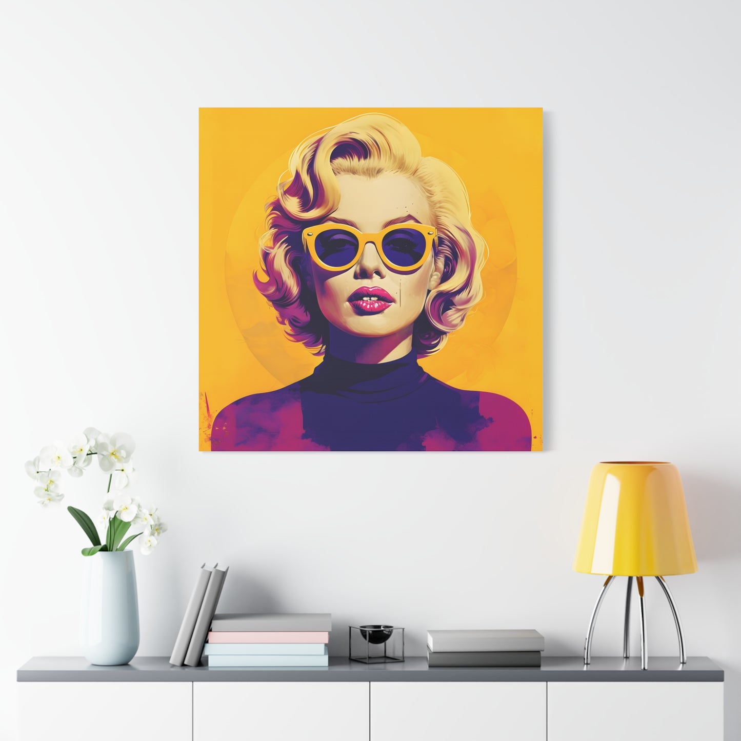 Canvas Print -Marilyn Monroe w Sunglasses Abstract Art 1