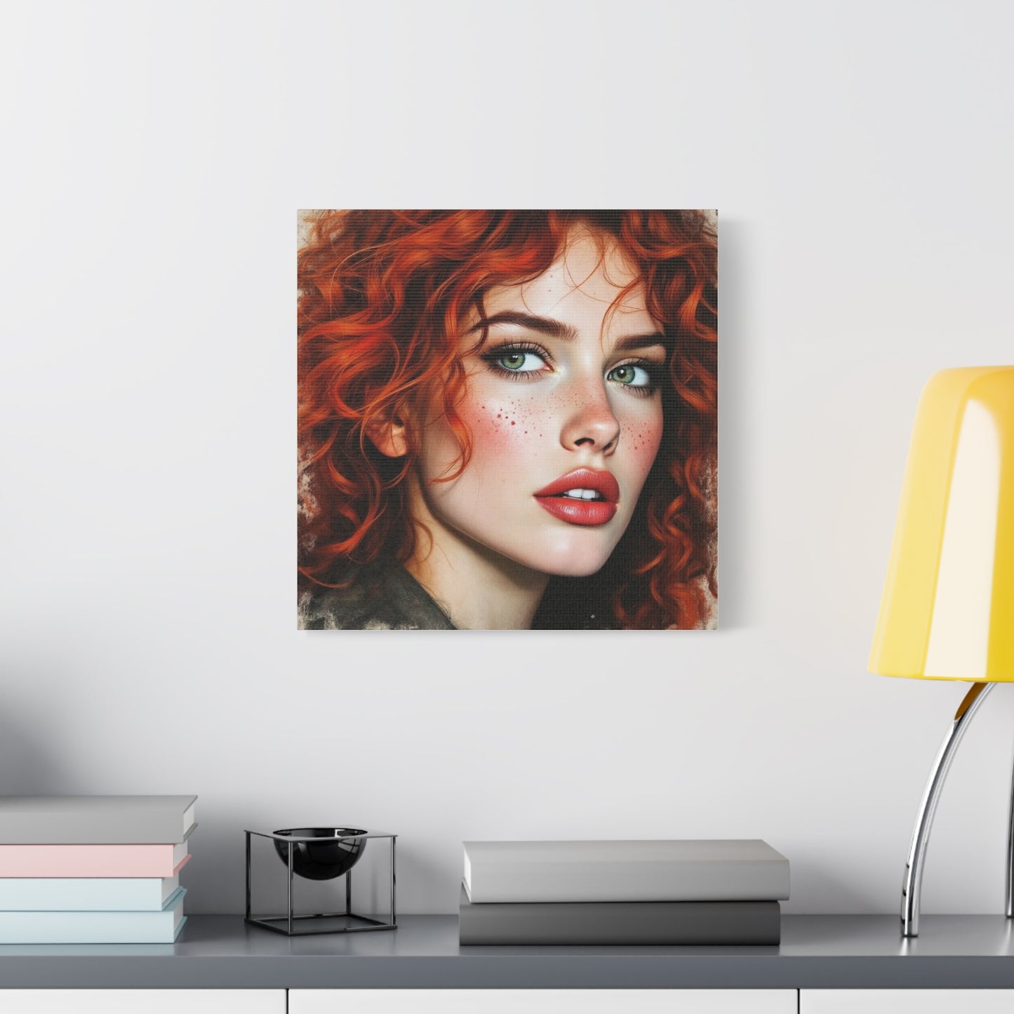 Beautiful Red Head Abstract Art