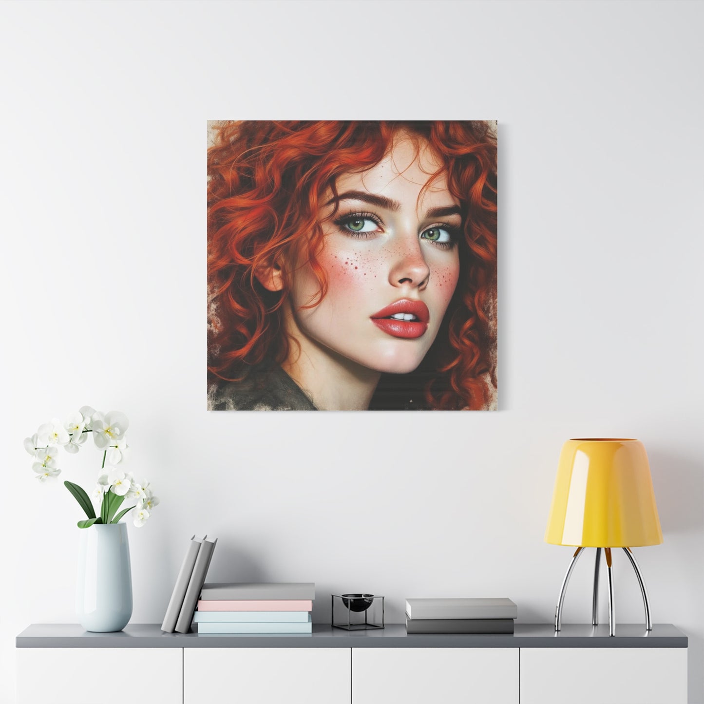 Beautiful Red Head Abstract Art