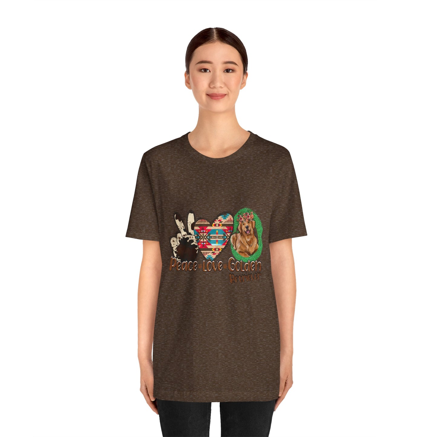 Peace, Love Golden Retriever T-Shirt